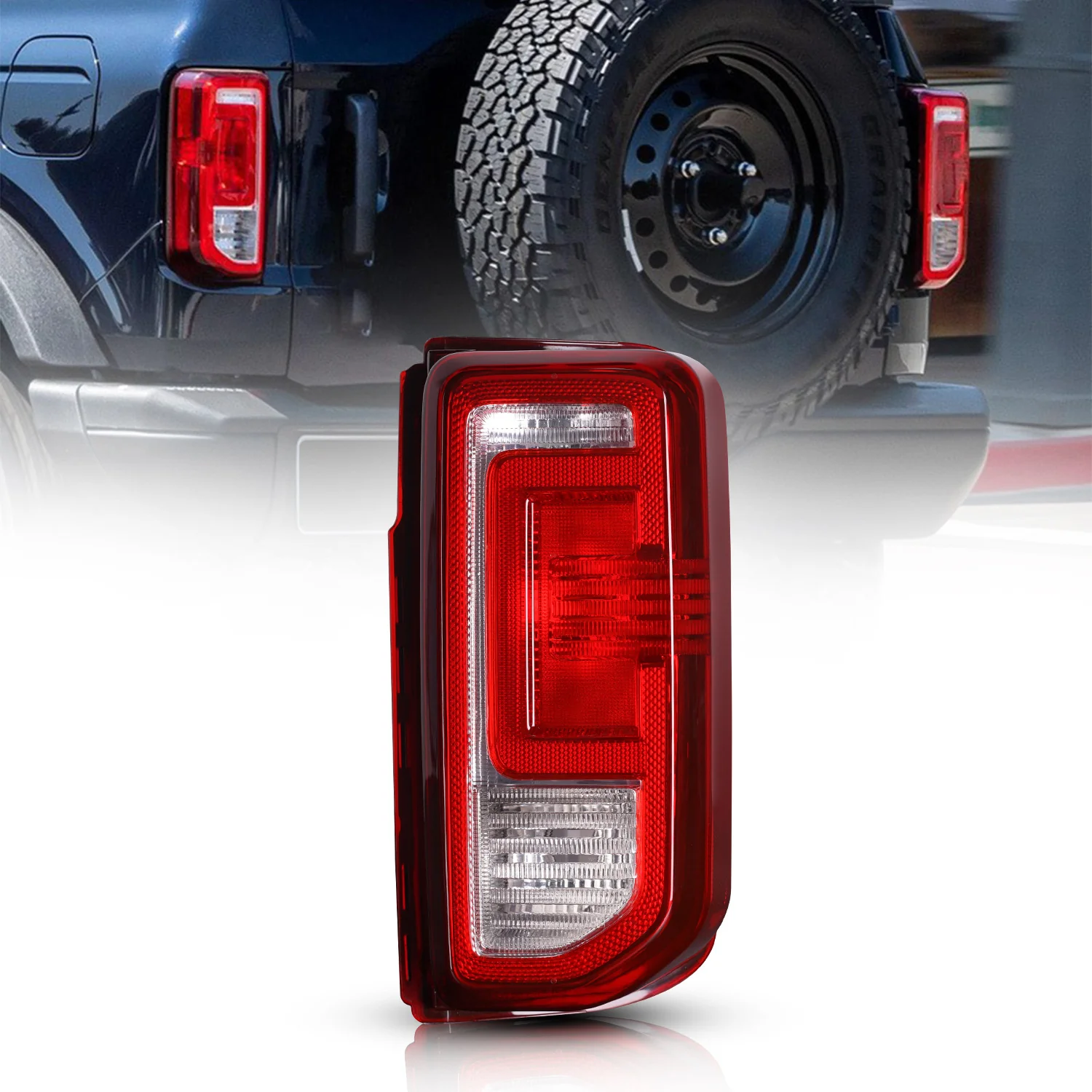 Halogen Tail Light Assembly Brake Lamp for Ford Bronco 2021-2023 - Image 2