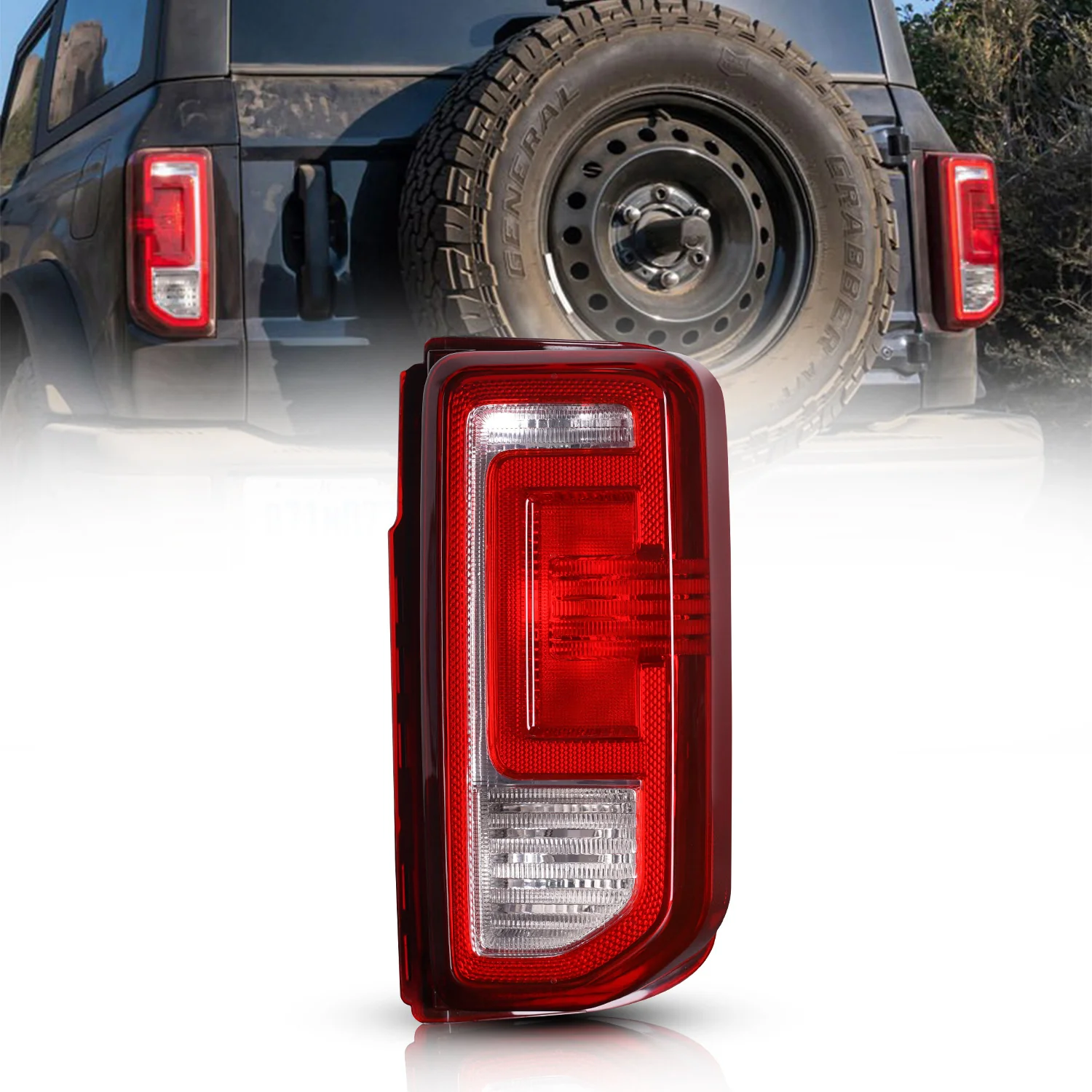 Halogen Tail Light Assembly Brake Lamp for Ford Bronco 2021-2023 - Image 3