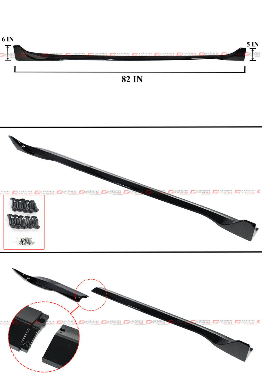 Gloss Black Side Skirt Extension For 2024-2025 Tesla Model 3 - Image 2