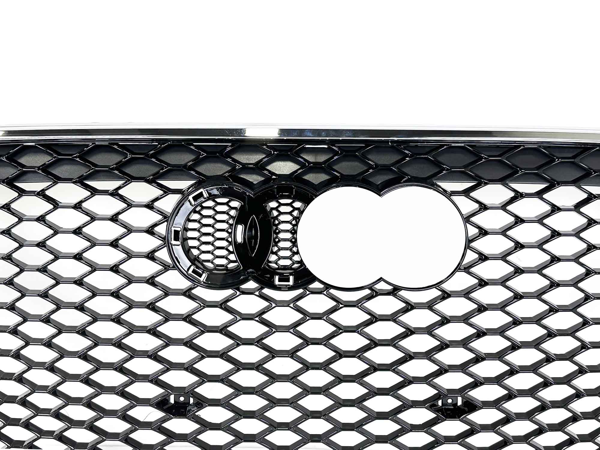 Honeycomb Front Bumper Grille for Audi A5 B8 S5 8T 2008-2012 ( Chrome Frame+Black Honeycomb) - Image 10