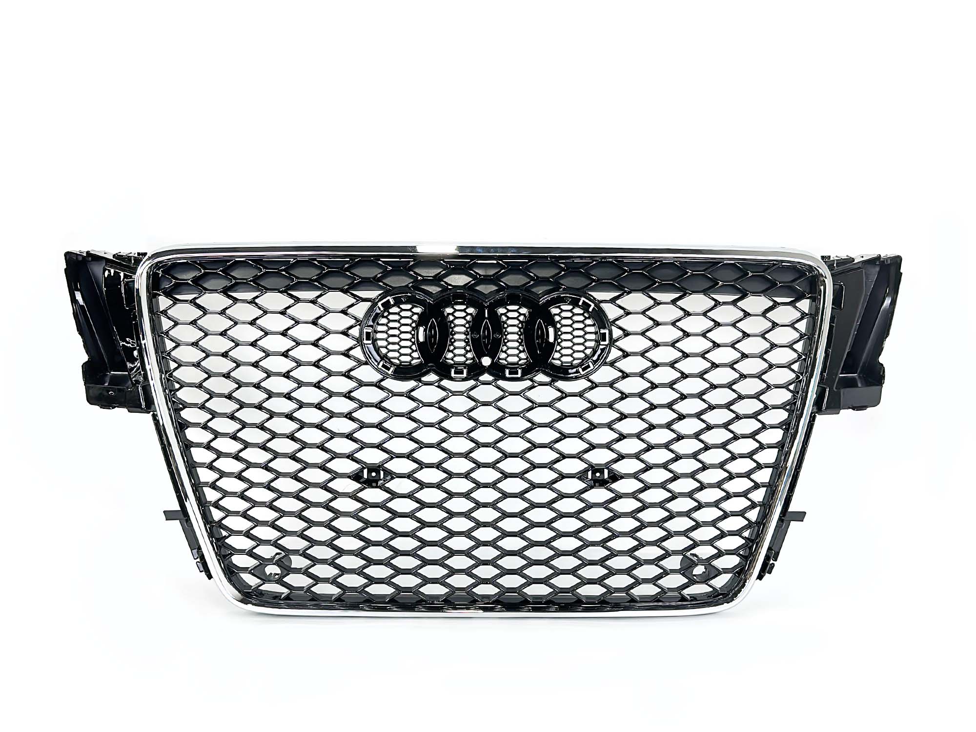 Honeycomb Front Bumper Grille for Audi A5 B8 S5 8T 2008-2012 ( Chrome Frame+Black Honeycomb) - Image 11