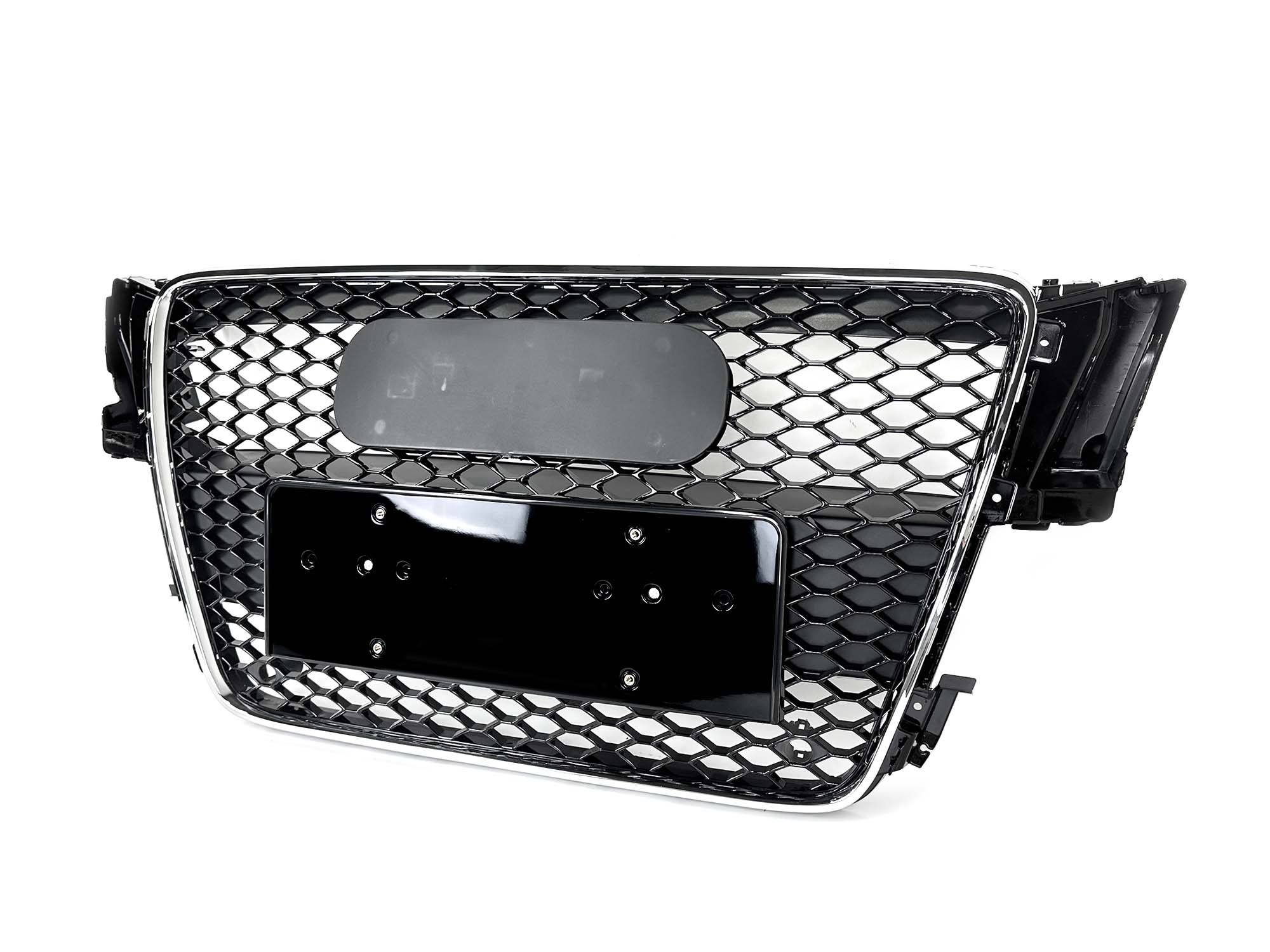 Honeycomb Front Bumper Grille for Audi A5 B8 S5 8T 2008-2012 ( Chrome Frame+Black Honeycomb) - Image 6