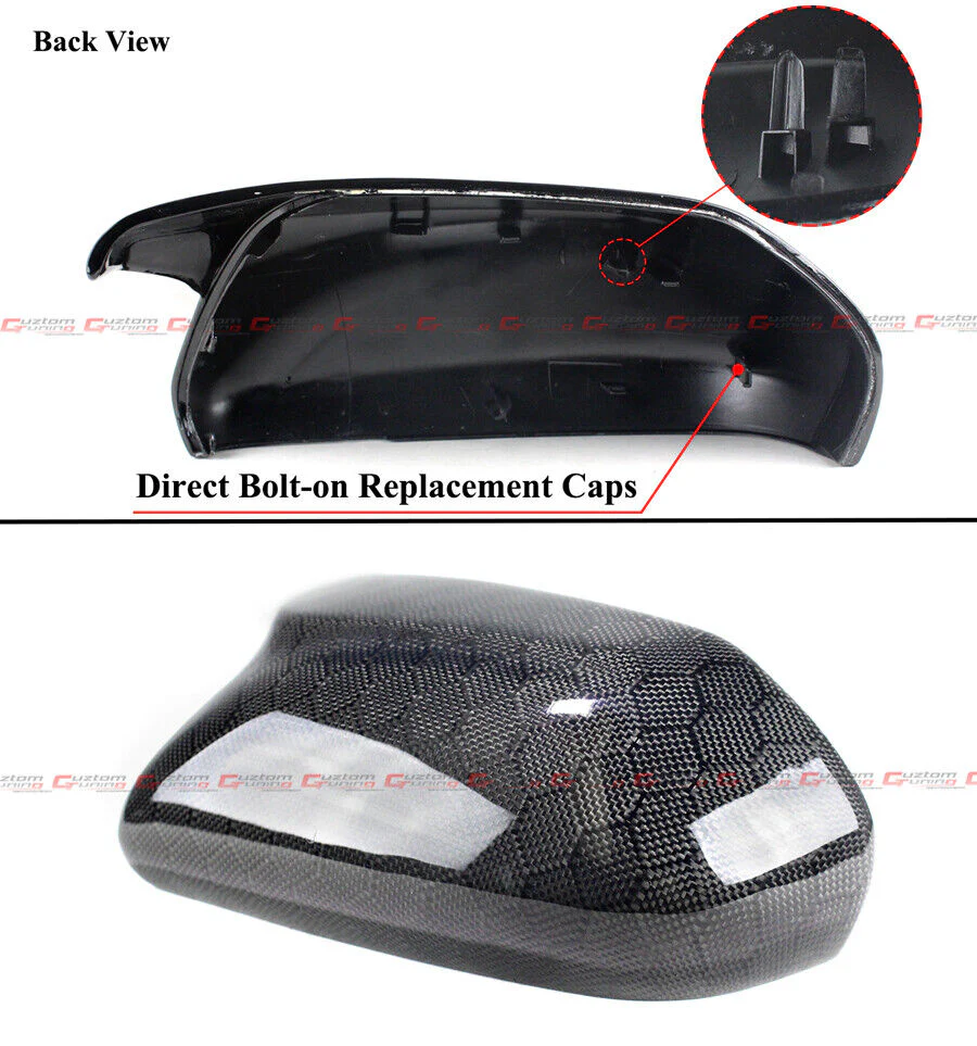 Honeycomb Carbon Fiber Mirror Cover Caps Replacement For 2018-2024 Toyota Camry - Image 4