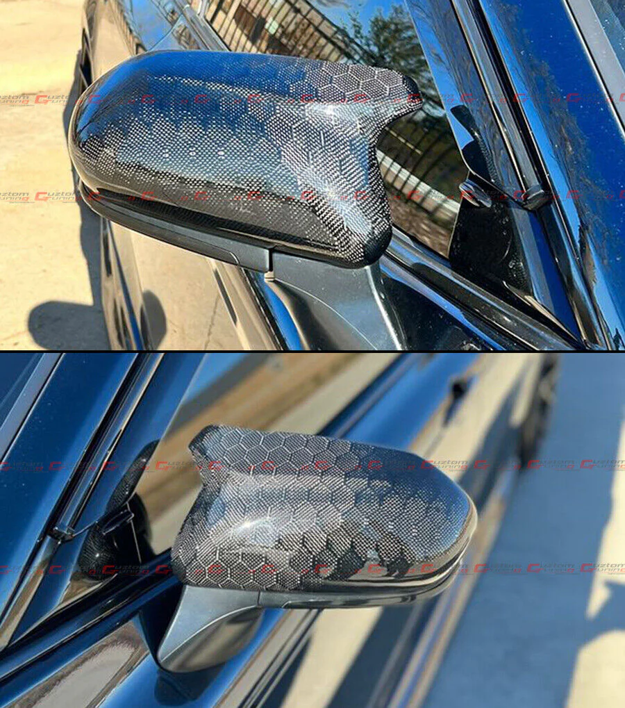 Honeycomb Carbon Fiber Mirror Cover Caps Replacement For 2018-2024 Toyota Camry - Image 6