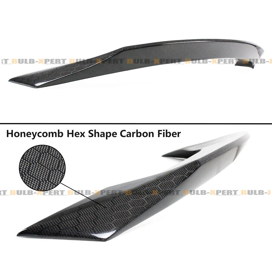 Honeycomb Carbon Fober Rear Trunk Spoiler Wing For 2017-2022 Infiniti Q60 Coupe - Image 3