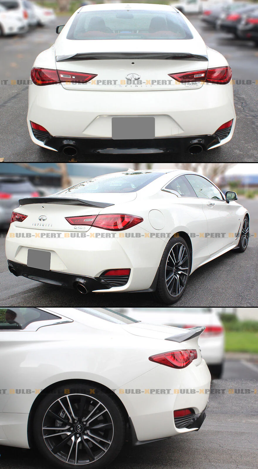 Honeycomb Carbon Fober Rear Trunk Spoiler Wing For 2017-2022 Infiniti Q60 Coupe - Image 4