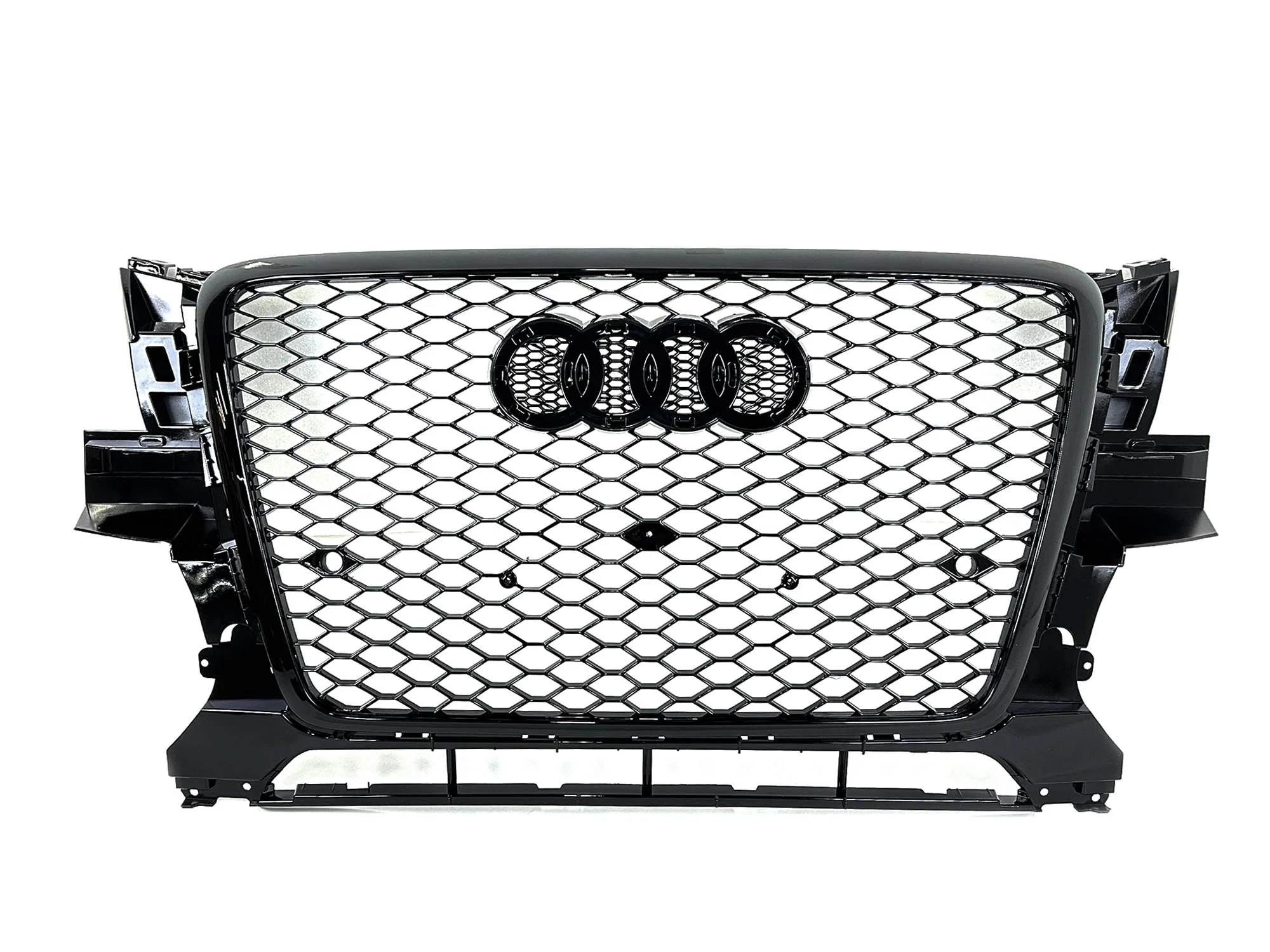 Fits 2009-2012 Audi Q5 SQ5 RSQ5-Style Front Upper Grill Grille Honeycomb Gloss Black - Image 13