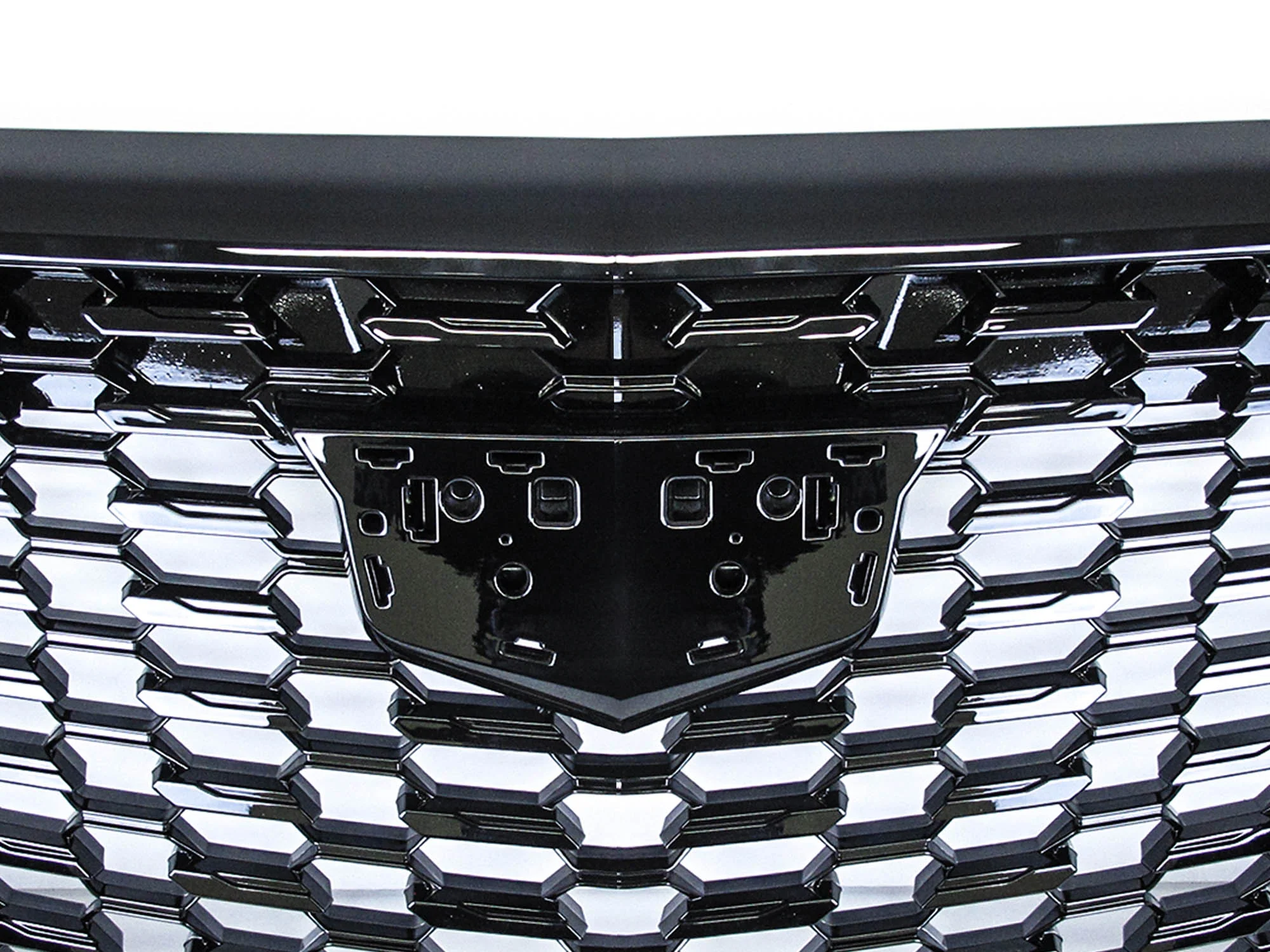 Black Diamond Front Upper Grill Replacement for Cadillac XT5 2020-2024 w/o Camera - Image 6