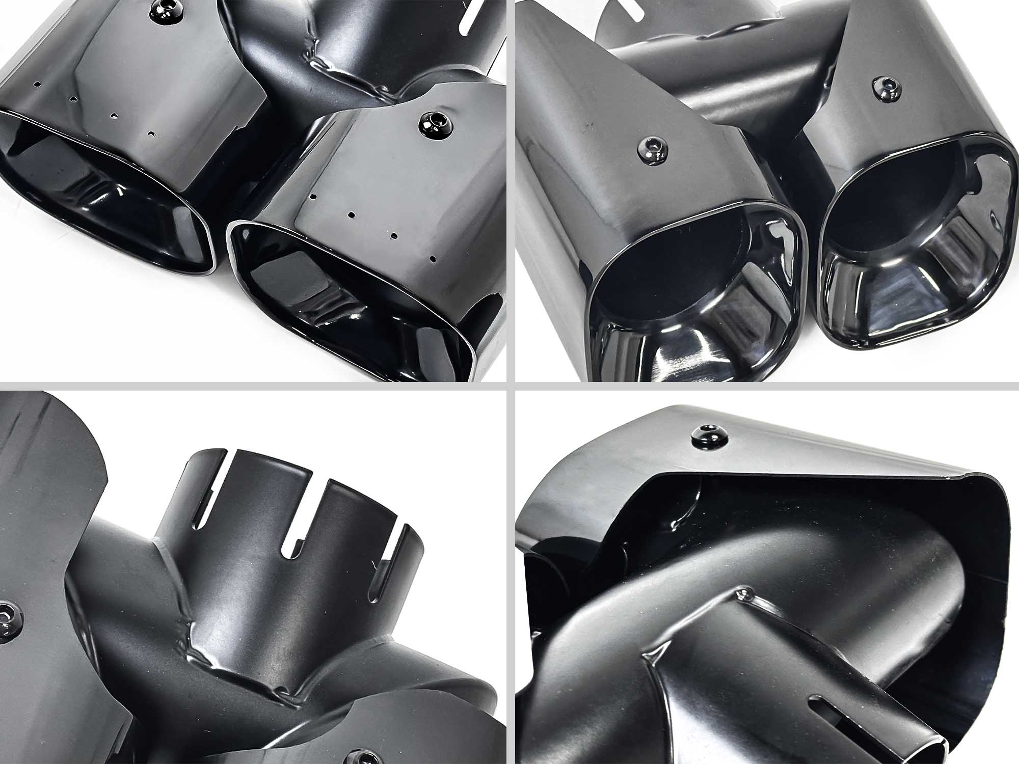 Pair for 2020-2026 Land Rover Defender 90/110 3.0L Black Quad Exhaust Tips Kahn Style - Image 11