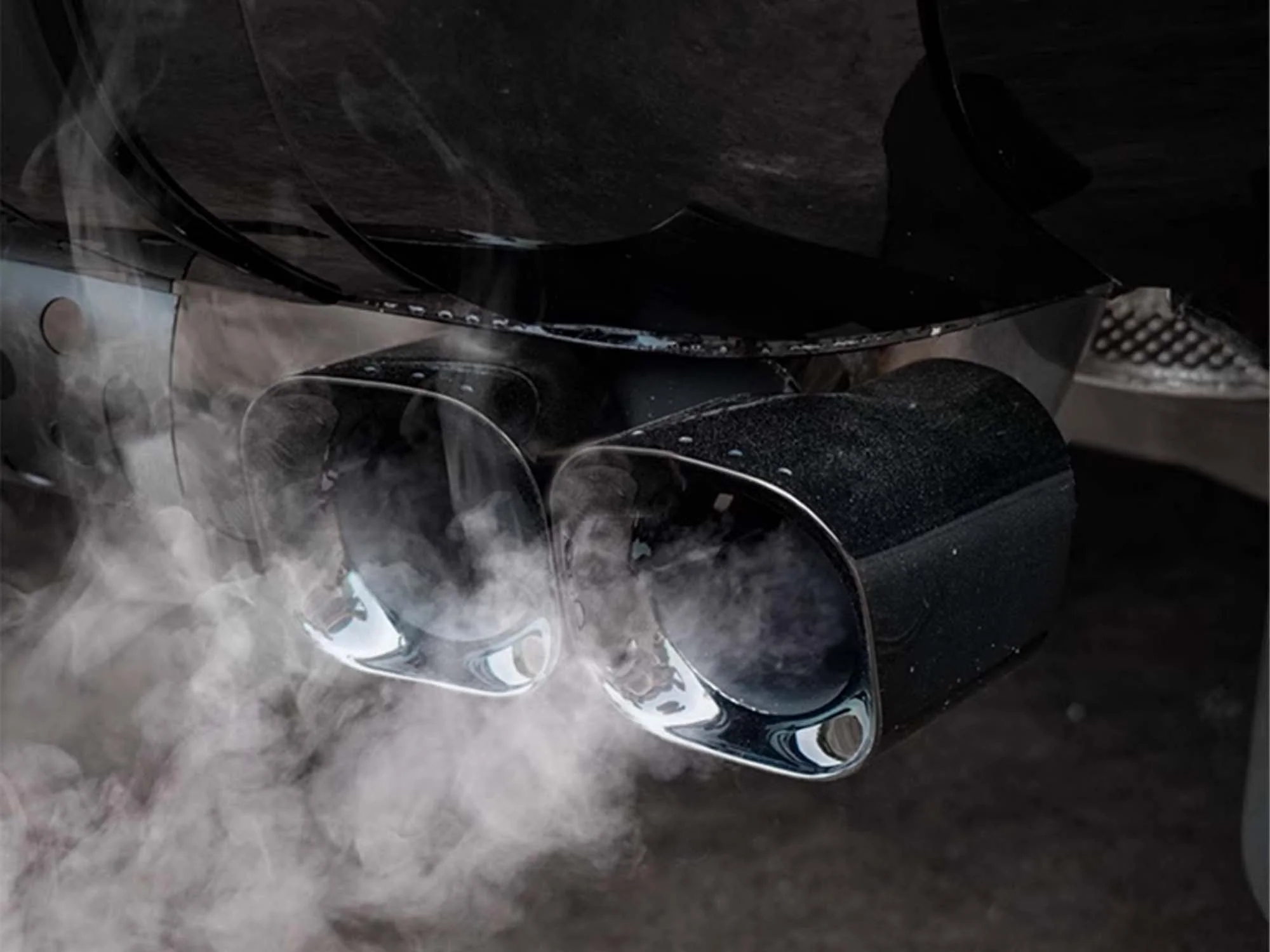 Pair for 2020-2026 Land Rover Defender 90/110 3.0L Black Quad Exhaust Tips Kahn Style - Image 4