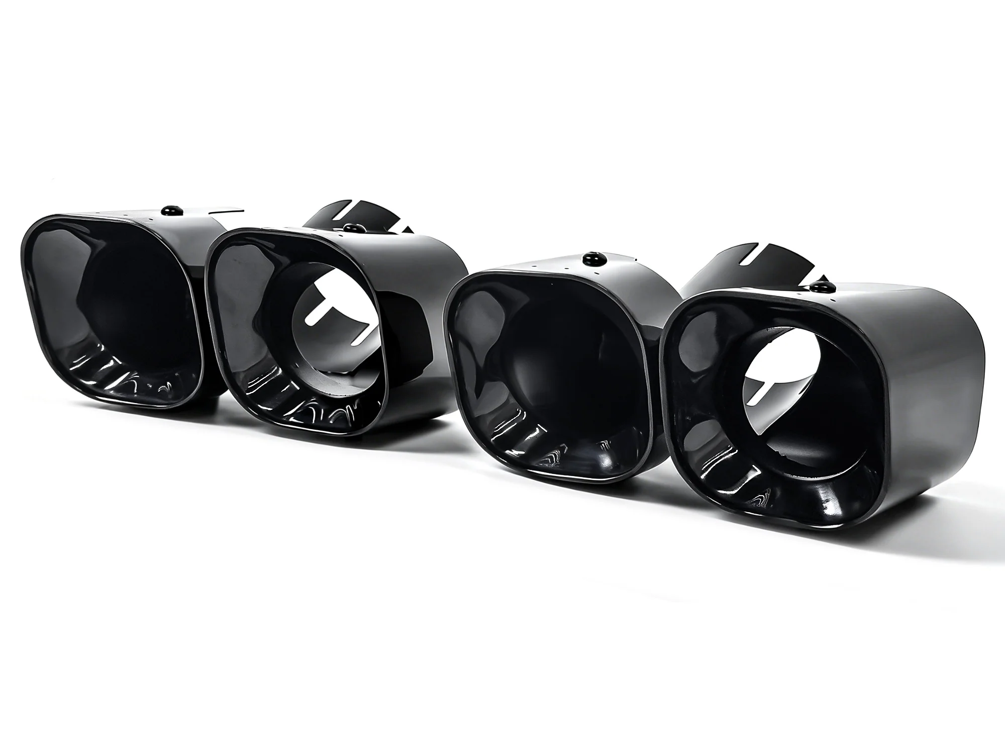 Pair for 2020-2026 Land Rover Defender 90/110 3.0L Black Quad Exhaust Tips Kahn Style - Image 6