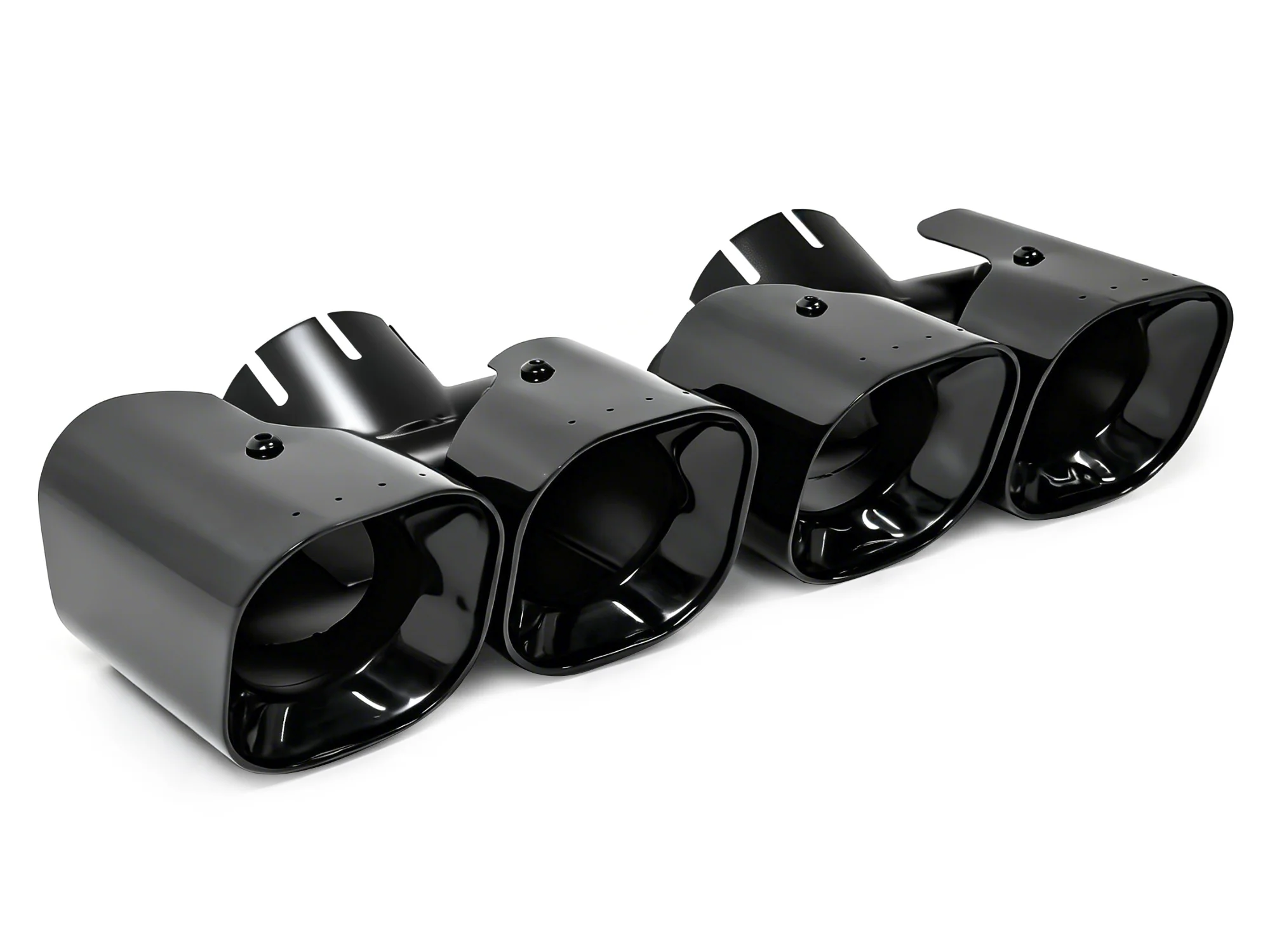 Pair for 2020-2026 Land Rover Defender 90/110 3.0L Black Quad Exhaust Tips Kahn Style - Image 7