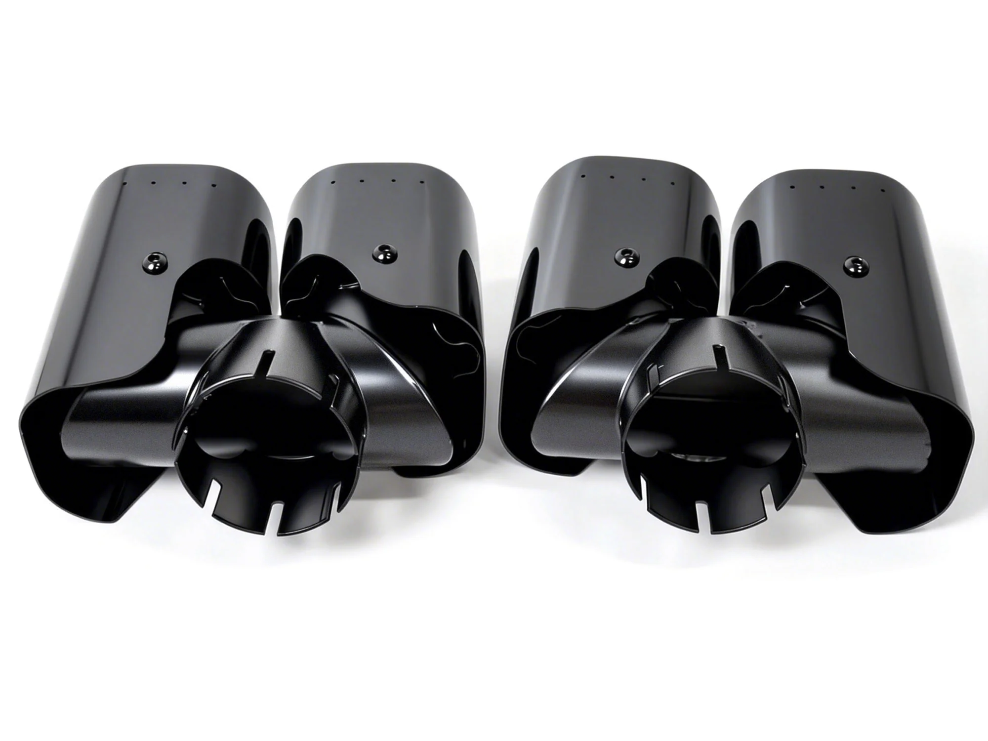 Pair for 2020-2026 Land Rover Defender 90/110 3.0L Black Quad Exhaust Tips Kahn Style - Image 9