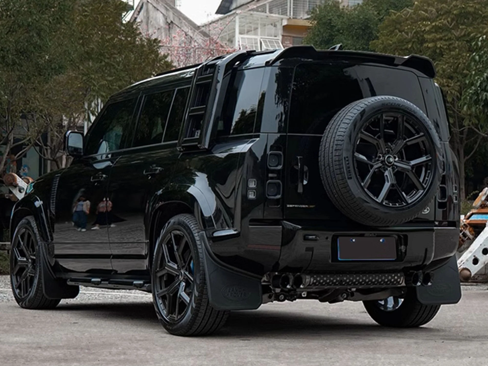 3PC Set for 2020+ Land Rover Defender 110 130 90 2L 3L Black Exhaust Tips + Lower Mesh - Image 4