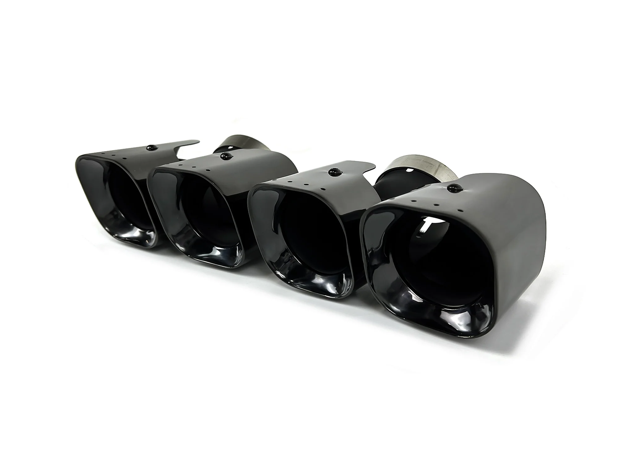 3PC Set for 2020+ Land Rover Defender 110 130 90 2L 3L Black Exhaust Tips + Lower Mesh - Image 9