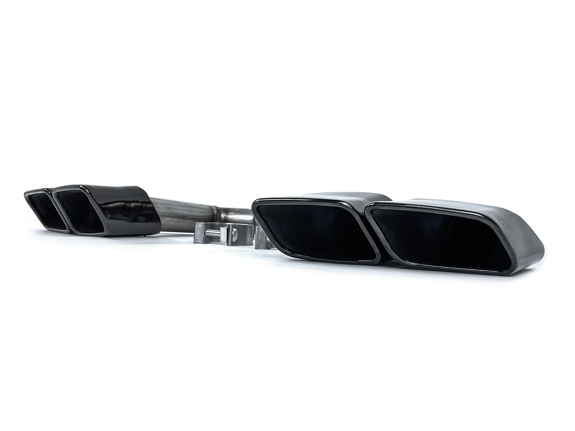 L+R Black Square Exhaust Tips for Audi Q7 3.0L Gasoline 2016–2019 | 58mm Inlet - Image 5