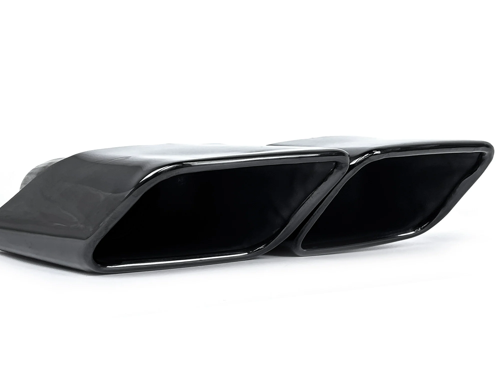 L+R Black Square Exhaust Tips for Audi Q7 3.0L Gasoline 2016–2019 | 58mm Inlet - Image 6
