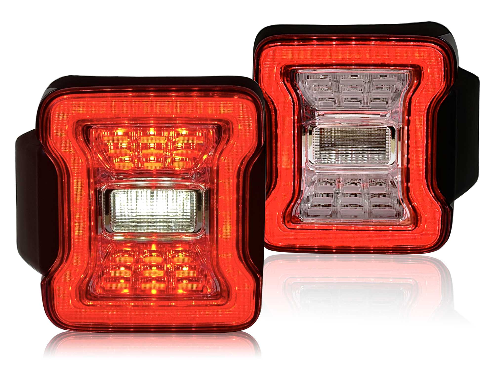 L+R Clear Lens LED Tail Lights Rear Brake Turn Signal Lamp for Jeep Wrangler JL 2018-2023 2024 - Image 10