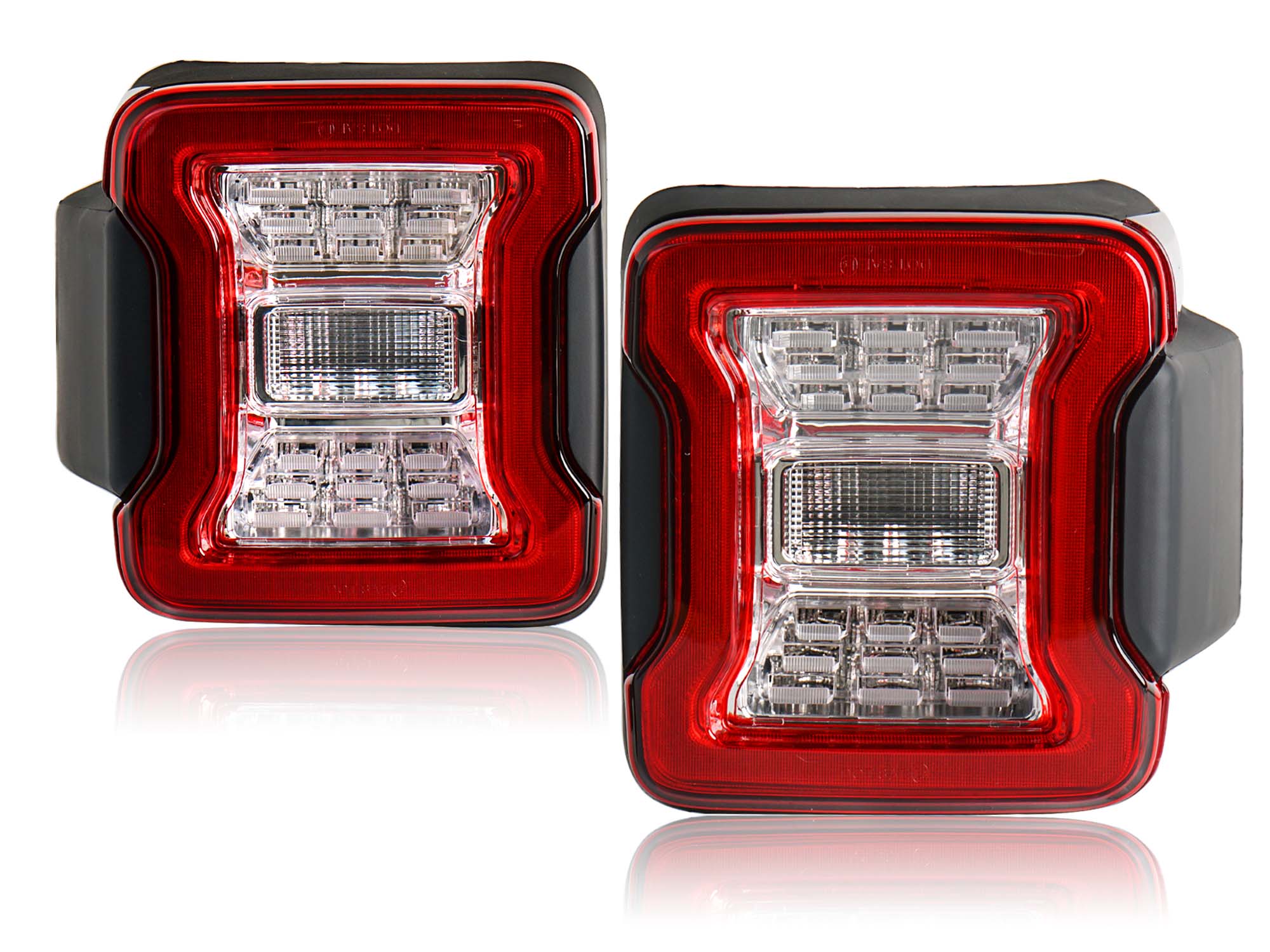 L+R Clear Lens LED Tail Lights Rear Brake Turn Signal Lamp for Jeep Wrangler JL 2018-2023 2024 - Image 6
