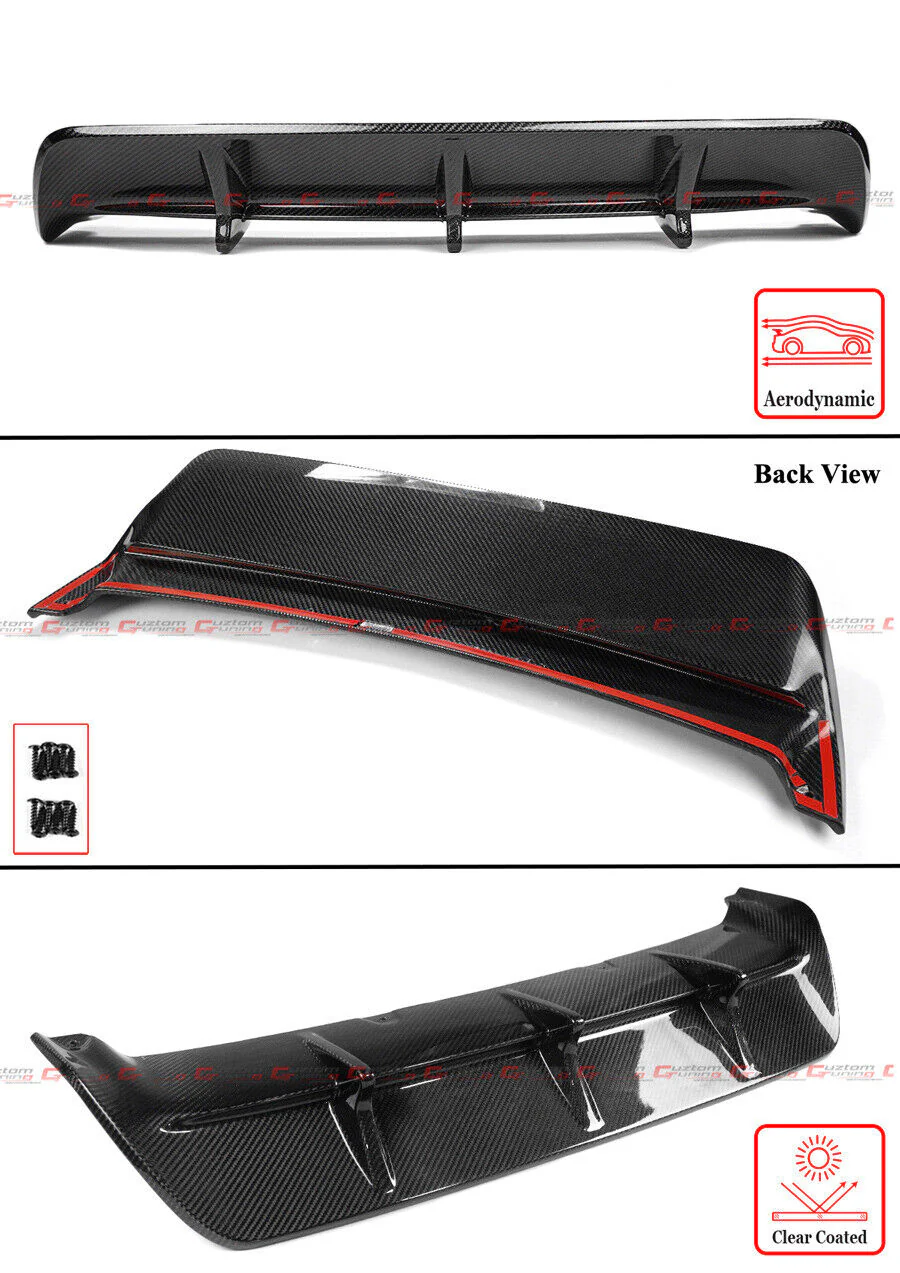 LCI Style Real Carbon Fiber Rear Bumper Diffuser For 2015-2018 Lexus RC F RCF - Image 2