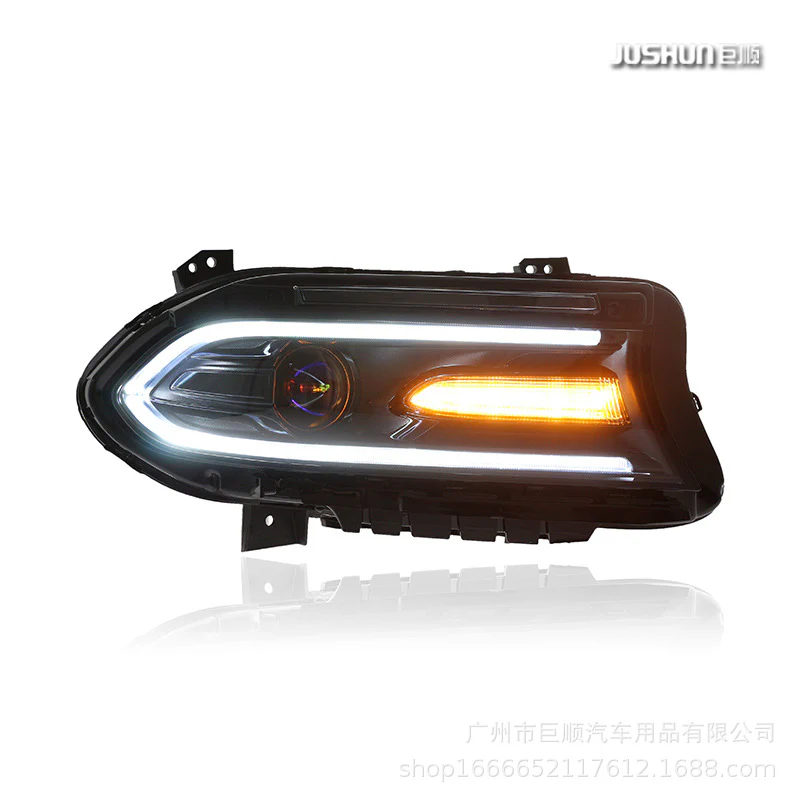 LED Head lights Front Lamps DRL Turn Signal Dodge War Horse Charger 2015-2020 - Image 2