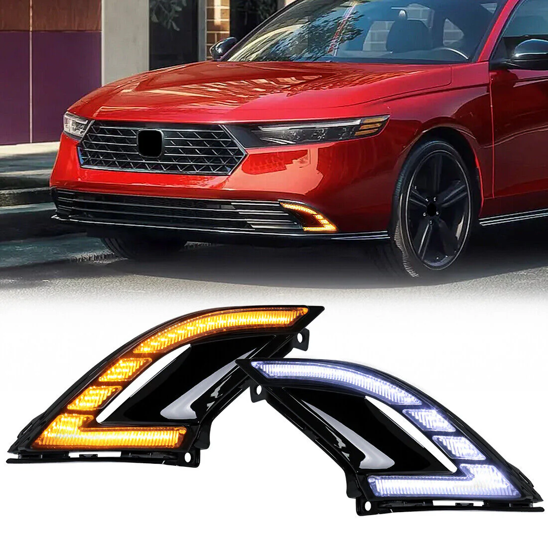 LED DRL Daytime Running Light Fog Lamp for Honda Accord 2023-2026 Turn Signal Lamp