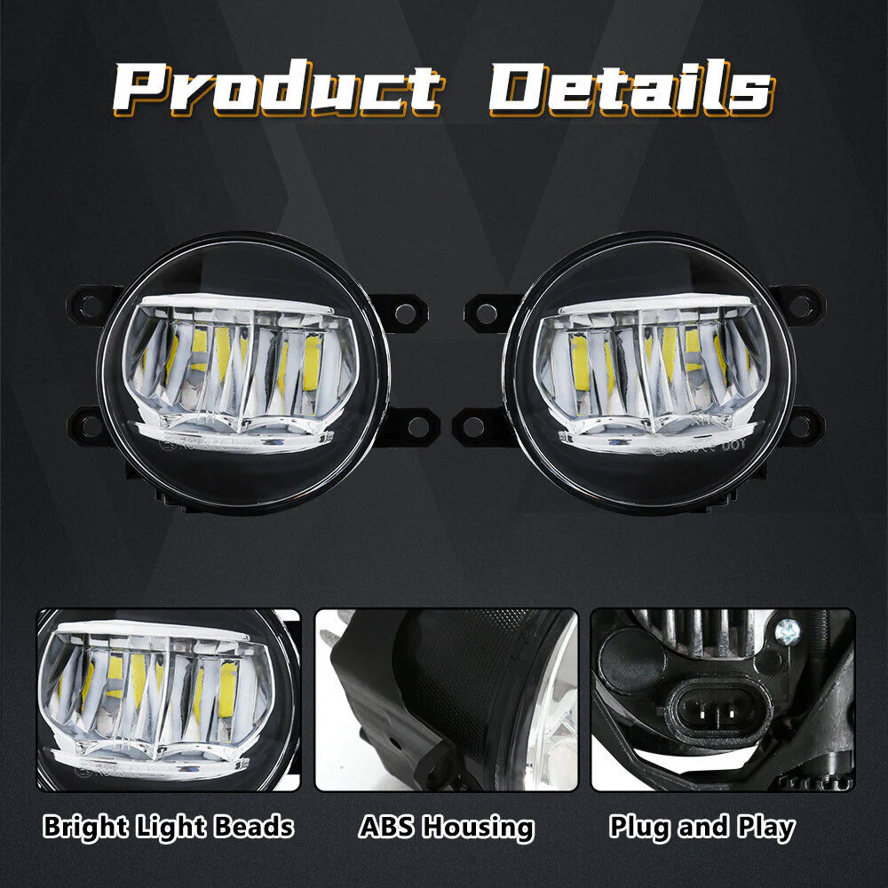 LED DRL Daytime Running Light Fog Lamp Set for Toyota Camry SE XSE 2018-2020 - Image 6