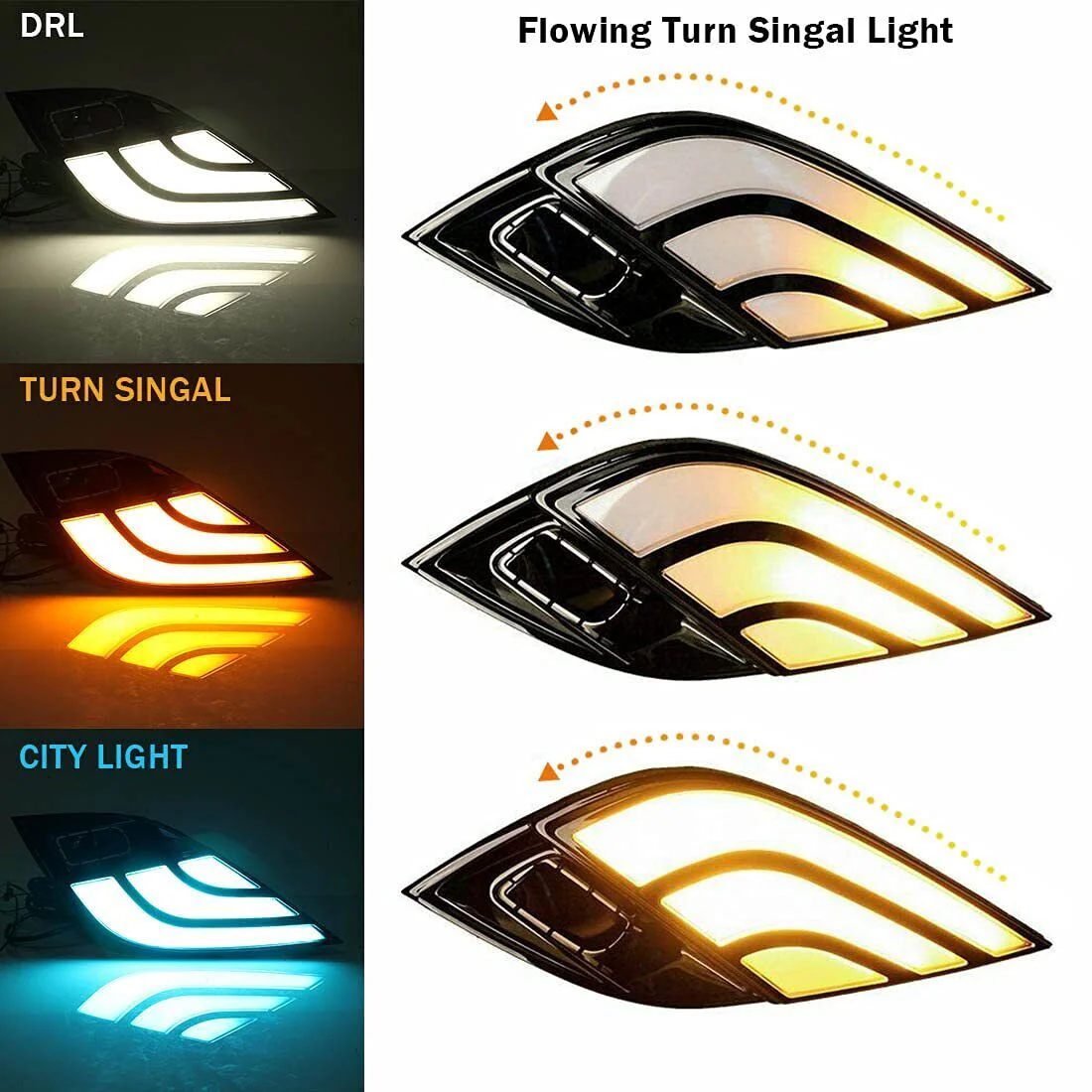 LED DRL Daytime Running Light Fog Lamp Set for Toyota Camry SE XSE 2018-2020 - Image 8