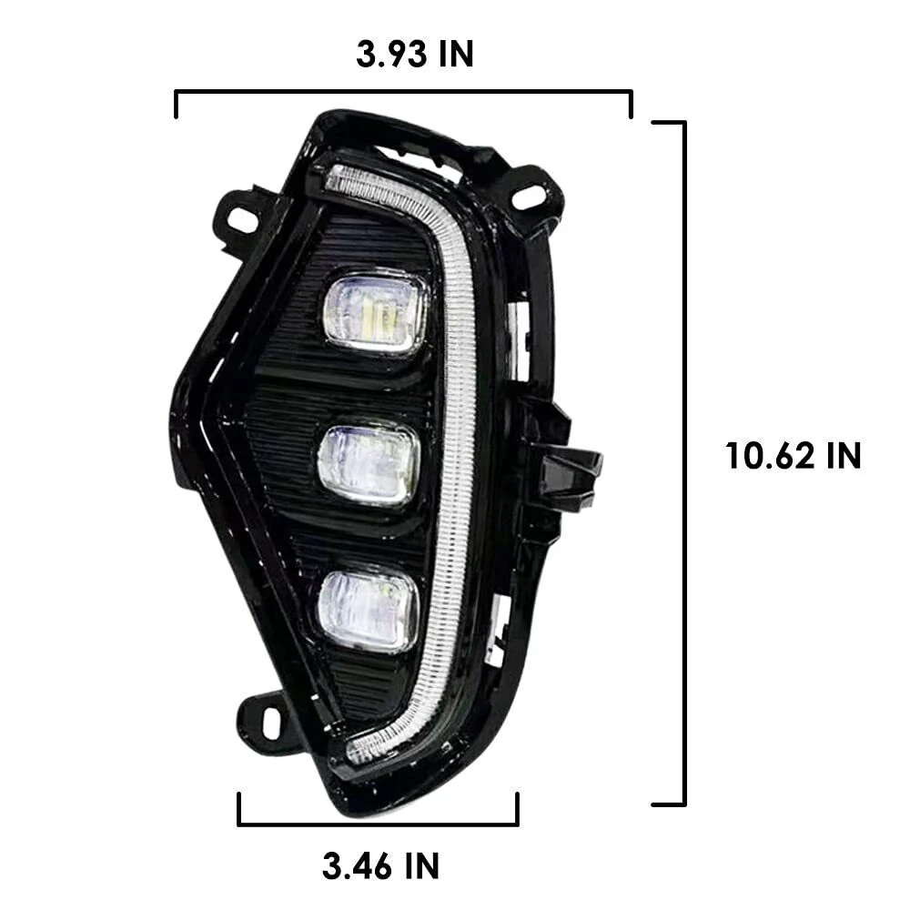 LED DRL Daytime Running Light For Toyota RAV4 2019-2024 Fog Lamp w/ Turn Signal - Image 11