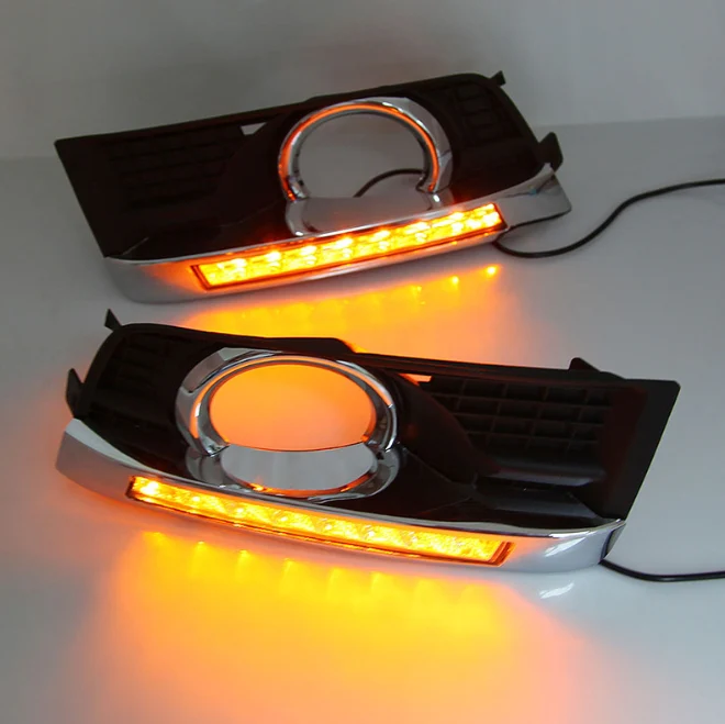 LED DRL Daytime Running Lights Fog Lamp w/ Turn For Cadillac SRX 2010-2016 - Image 11