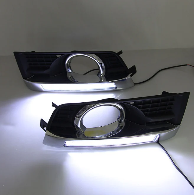 LED DRL Daytime Running Lights Fog Lamp w/ Turn For Cadillac SRX 2010-2016 - Image 13