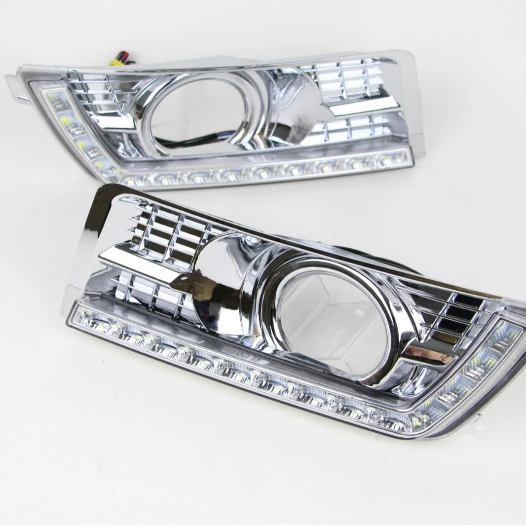 LED DRL Daytime Running Lights Fog Lamp w/ Turn For Cadillac SRX 2010-2016 - Image 3
