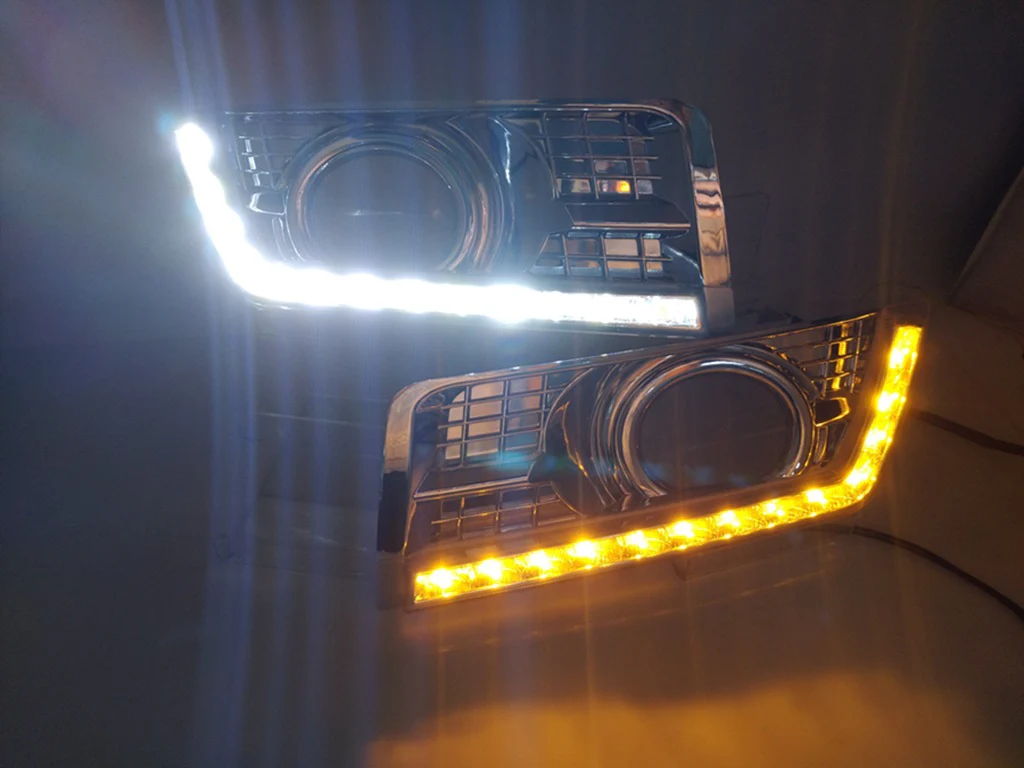LED DRL Daytime Running Lights Fog Lamp w/ Turn For Cadillac SRX 2010-2016 - Image 7