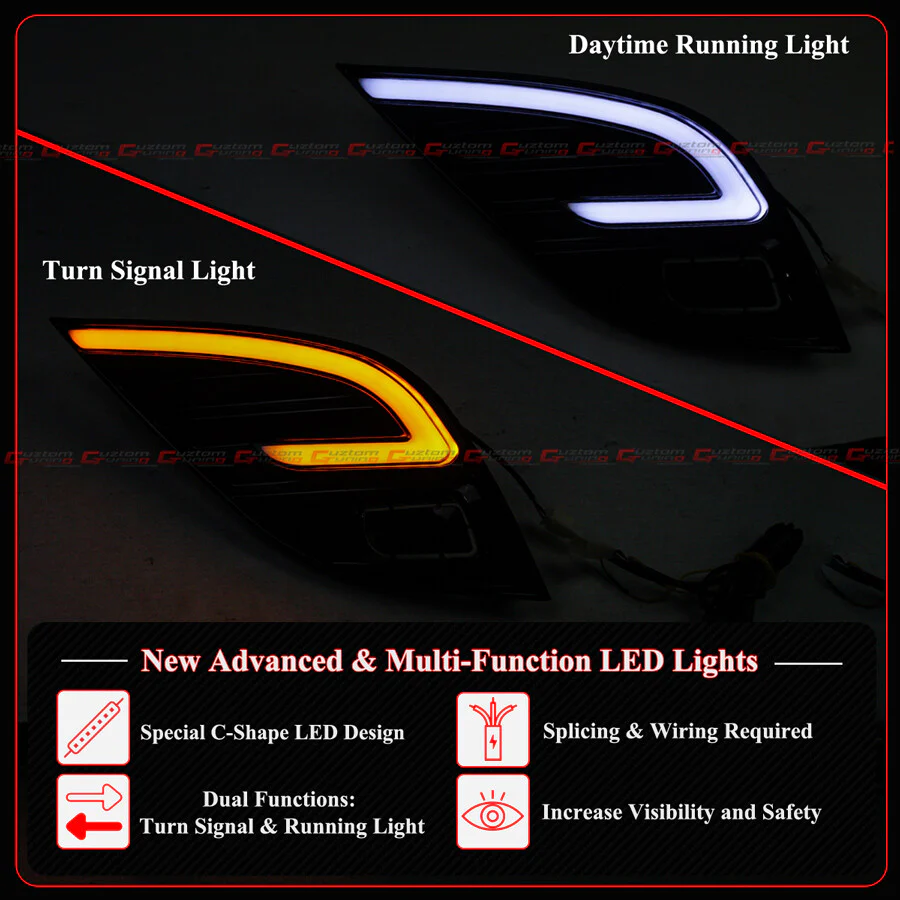LED DRL Fog Light Kit For 2018–2020 Toyota Camry SE XSE / 2018–2024 Toyota Camry TRD - Image 5