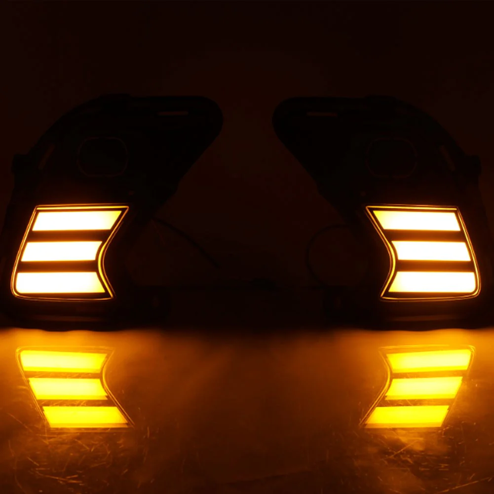 LED DRL Fog Light Kit For Toyota Grand Highlander 2024-2025 – White DRL + Amber Turn Signal - Image 5