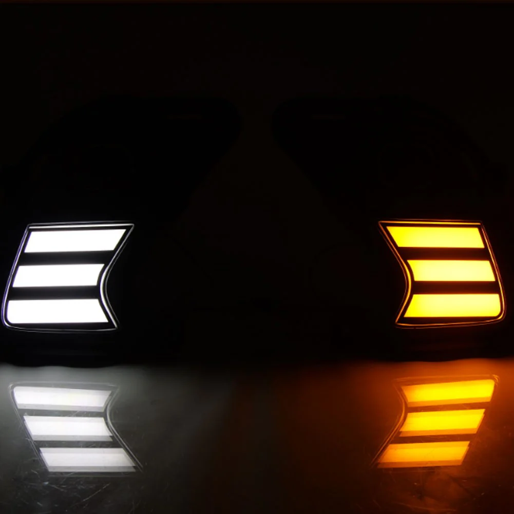LED DRL Fog Light Kit For Toyota Grand Highlander 2024-2025 – White DRL + Amber Turn Signal - Image 6