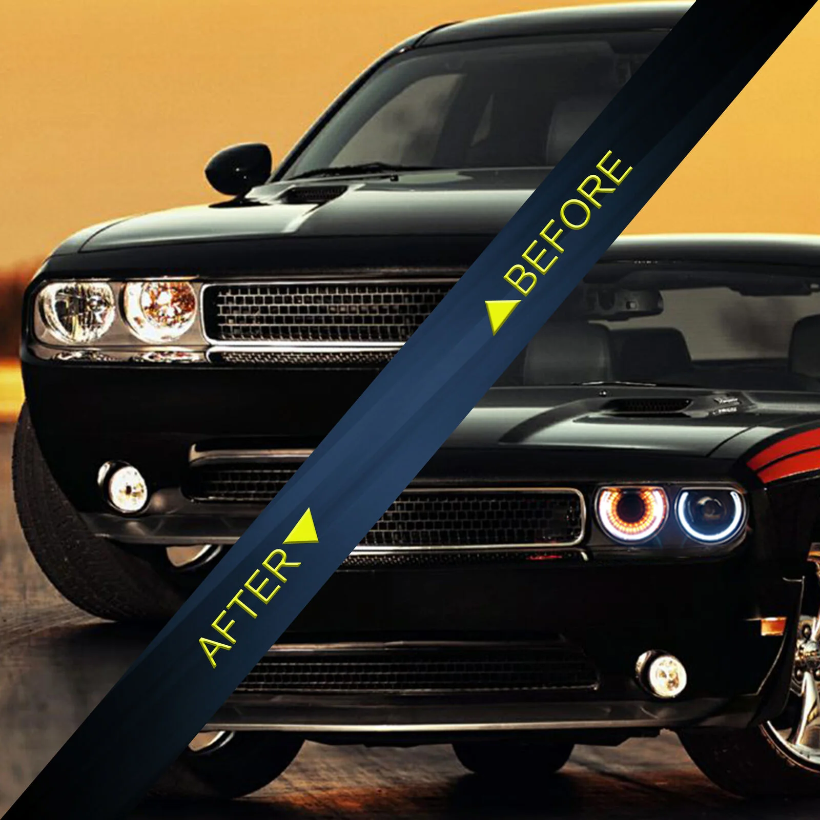 LED DRL Projector Headlights For 2008-2014 Dodge Challenger Front Lamps 2X - Image 3
