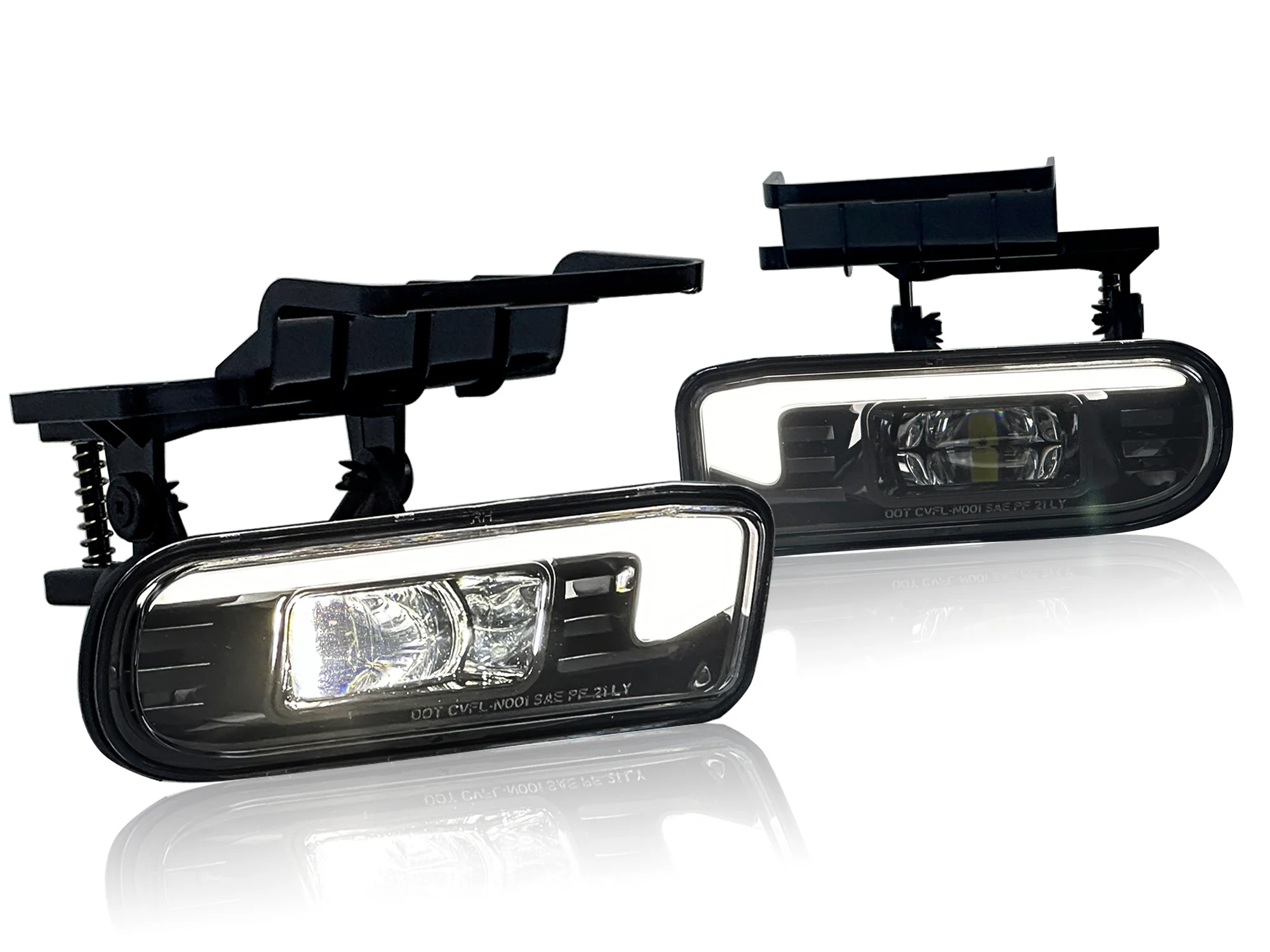 Pair Clear LED Projector Fog Lights for Chevy Silverado Tahoe Suburban 1999–2002 - Image 11