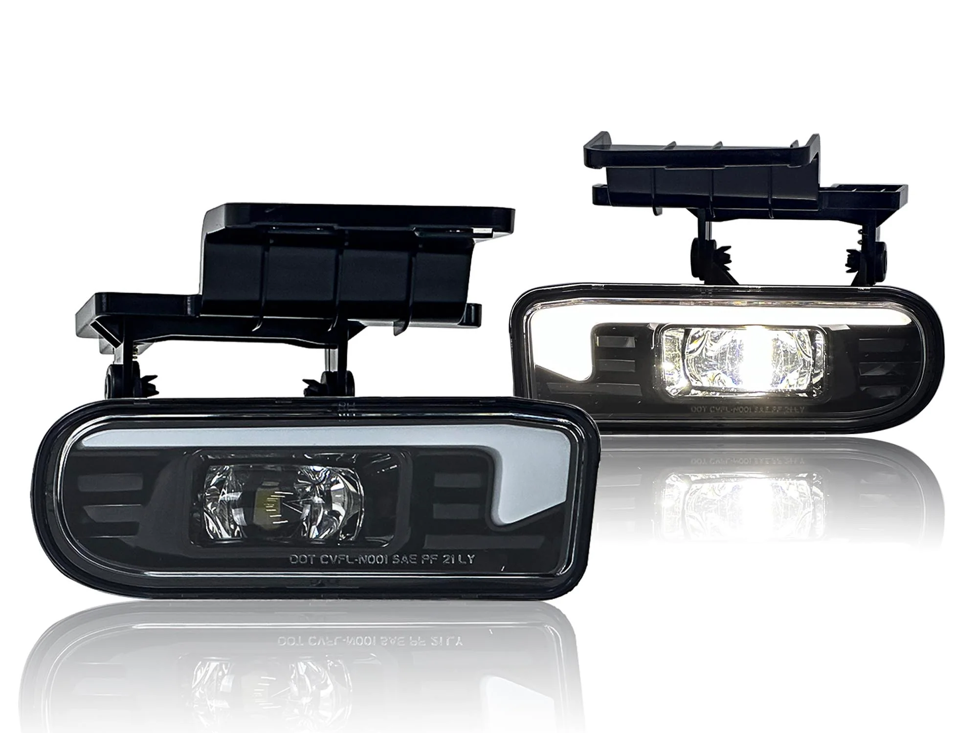 Pair Clear LED Projector Fog Lights for Chevy Silverado Tahoe Suburban 1999–2002 - Image 12