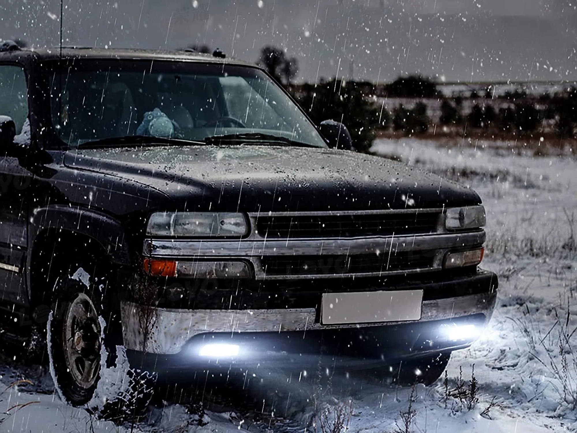 Pair Clear LED Projector Fog Lights for Chevy Silverado Tahoe Suburban 1999–2002 - Image 4