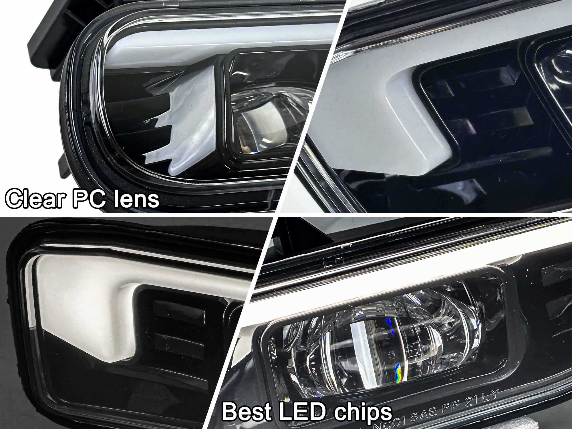 Pair Clear LED Projector Fog Lights for Chevy Silverado Tahoe Suburban 1999–2002 - Image 7