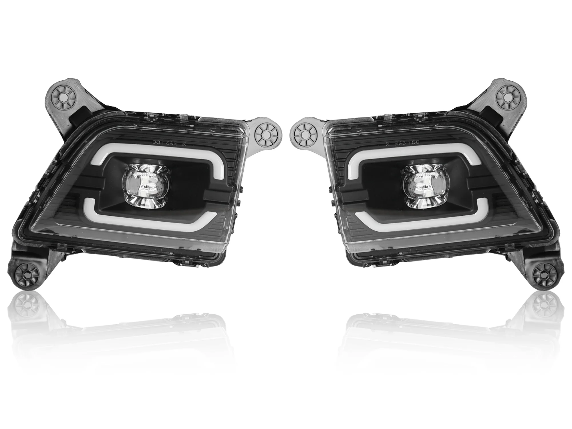 LED DRL For 2019-2022 Chevy Silverado 1500 2500HD 3500HD Fog Lights Lamp w/ Turn Signal - Image 4