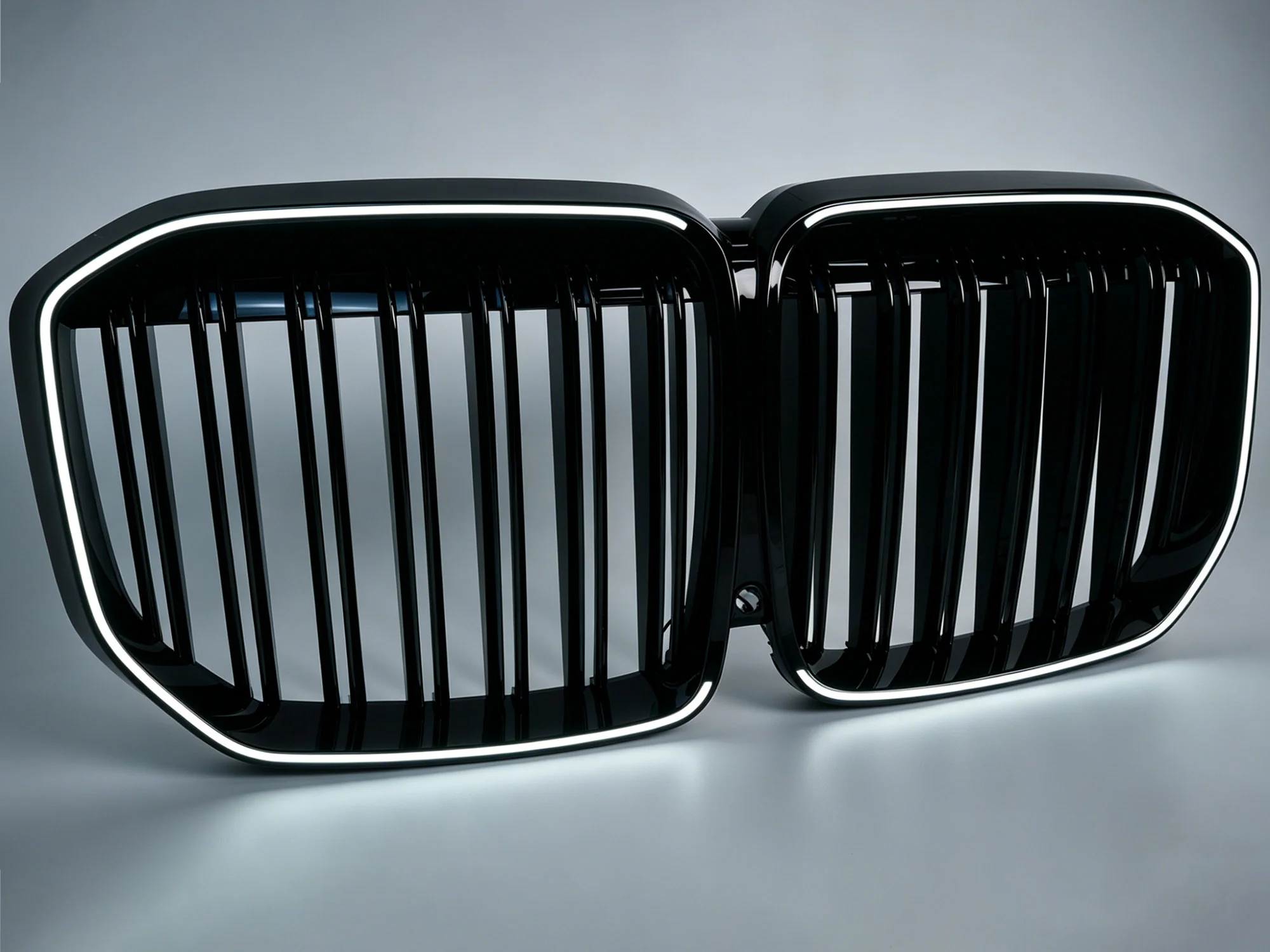 LED Gloss Black Double Slat Car Front Kidney Grill Fits For BMW X7 G07 2019-2022 - Image 6