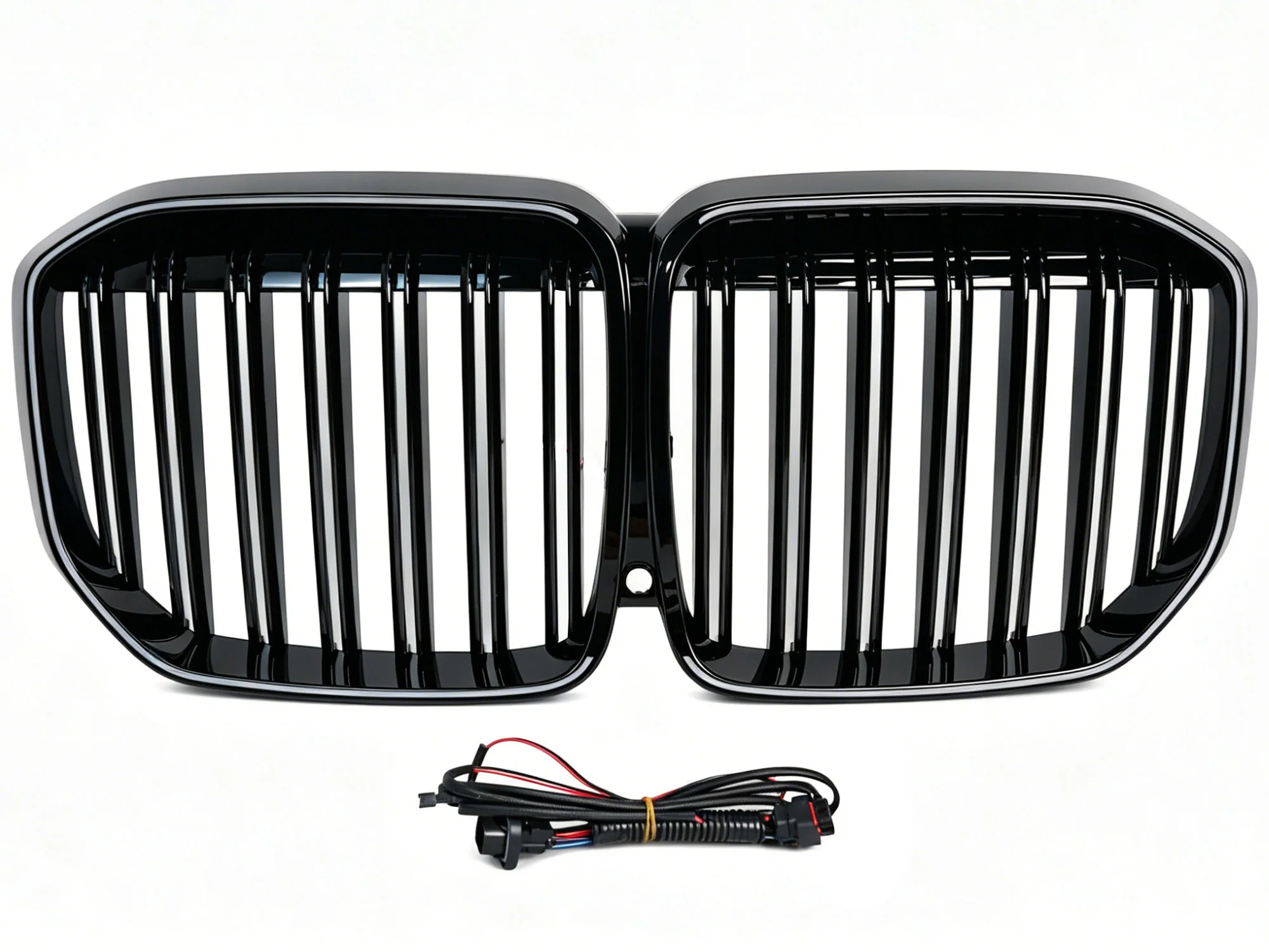 LED Gloss Black Double Slat Car Front Kidney Grill Fits For BMW X7 G07 2019-2022 - Image 7