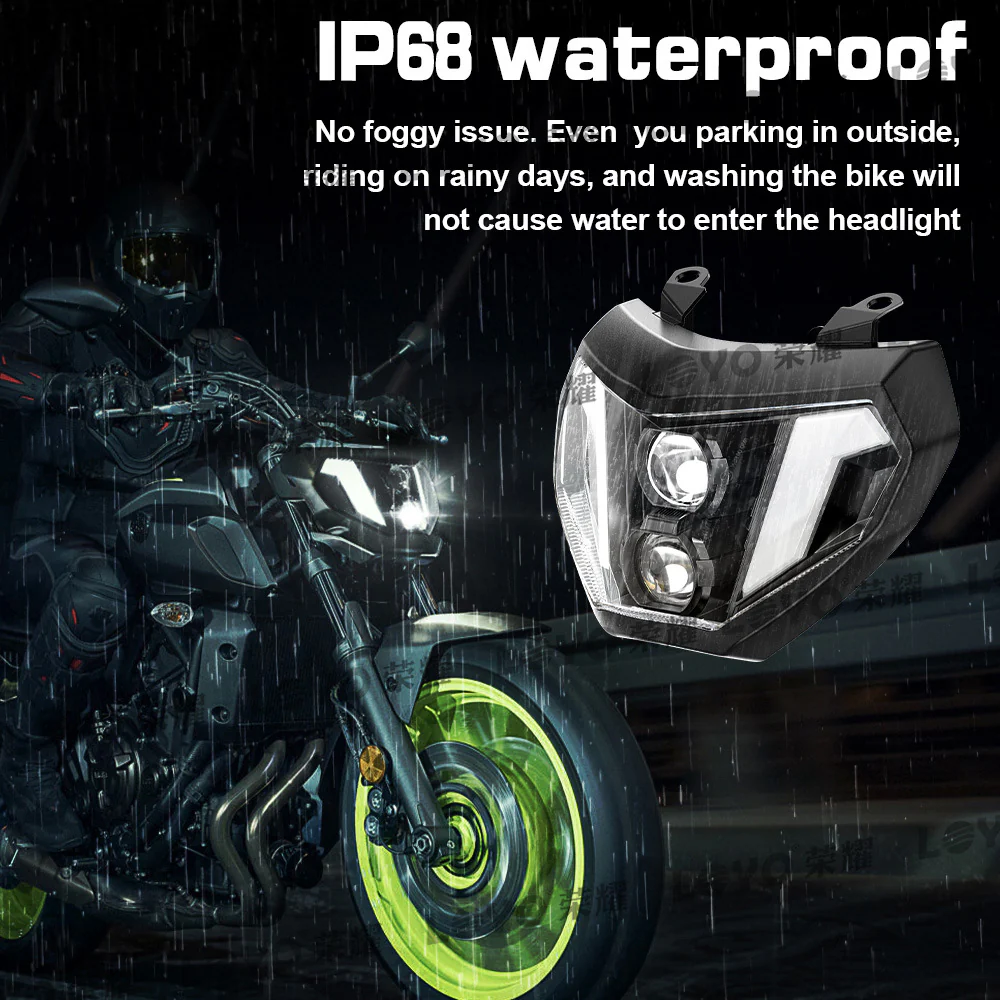 LED Headlight Assembly For Yamaha FZ09 MT09 2014 2015 2016/MT07 2019 Plug & Play - Image 4