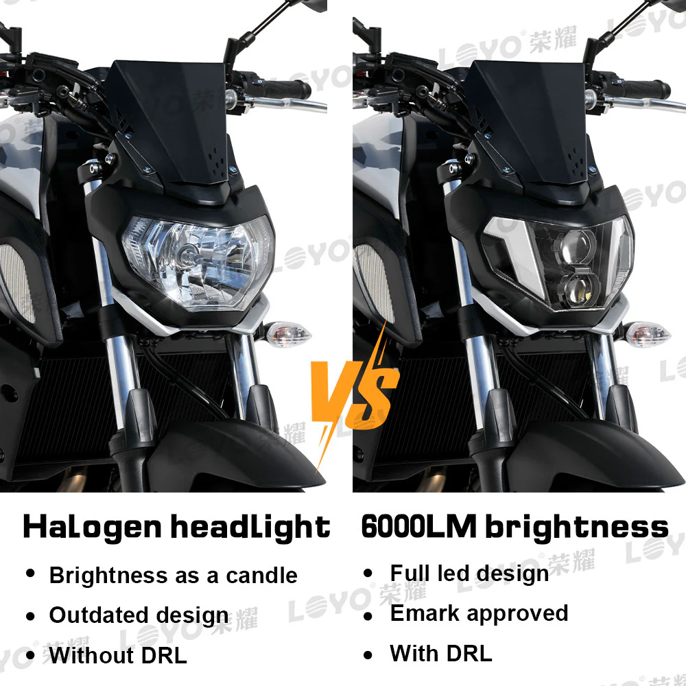 LED Headlight Assembly For Yamaha FZ09 MT09 2014 2015 2016/MT07 2019 Plug & Play - Image 5