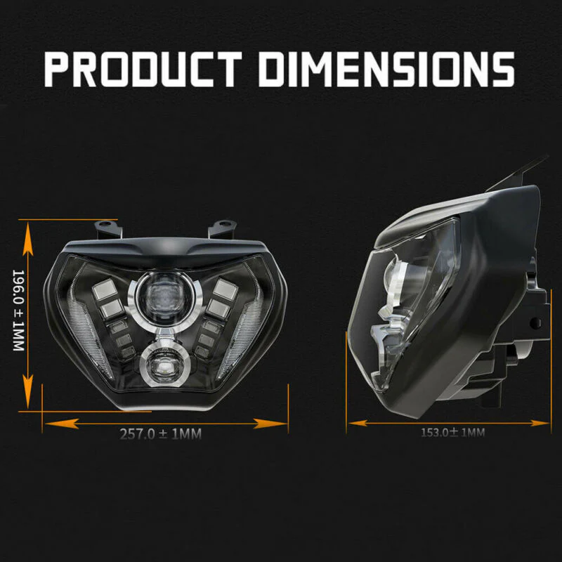 LED Headlight Assembly With DRL For Yamaha MT09 FZ09 2014-2016 MT07 2018 2019 - Image 10