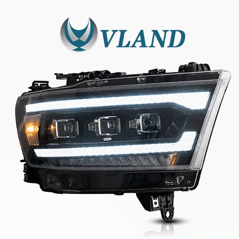 Amber LED Headlights For Dodge Ram 1500 2019-2023 2024 W/Sequential L+R - Image 2