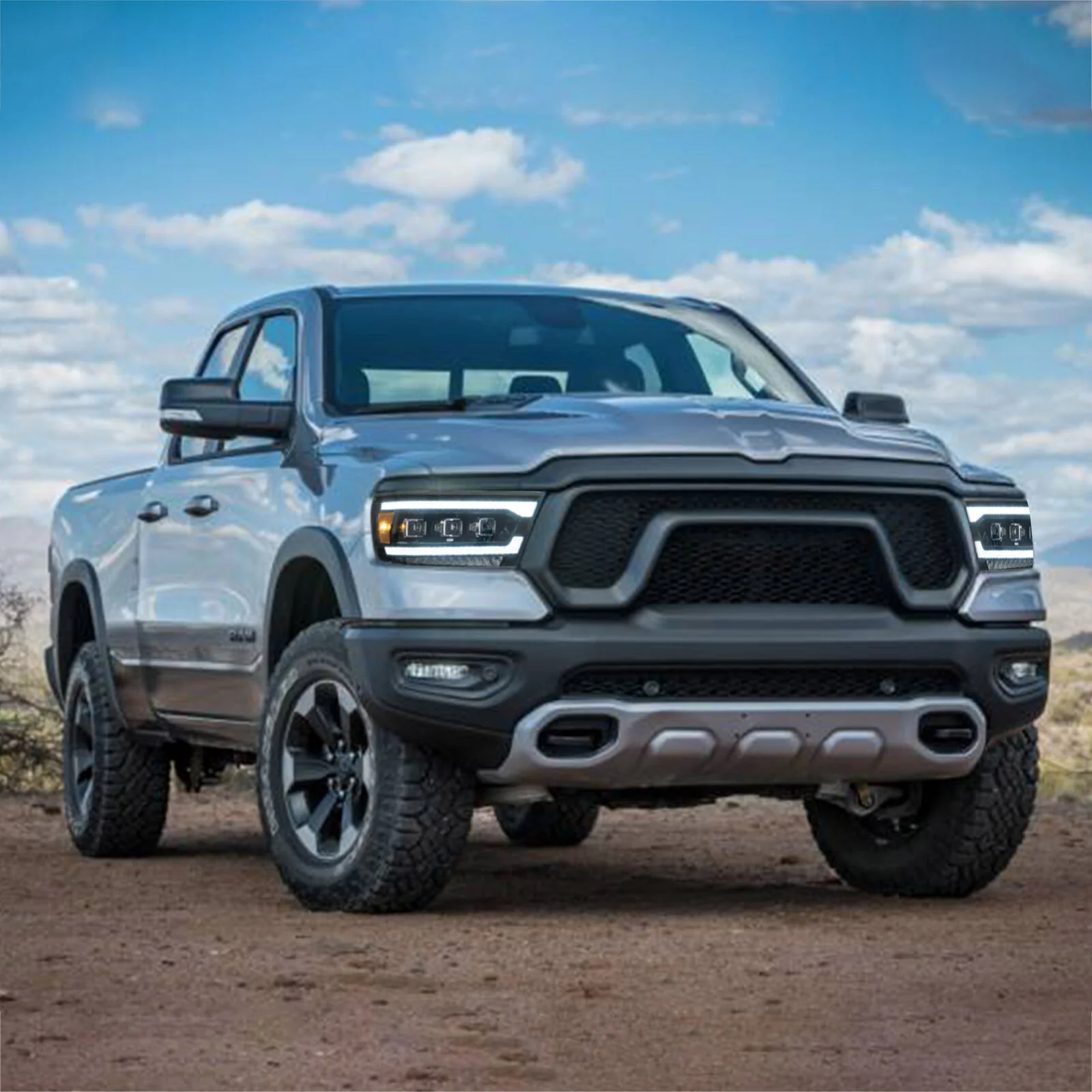 Amber LED Headlights For Dodge Ram 1500 2019-2023 2024 W/Sequential L+R - Image 3