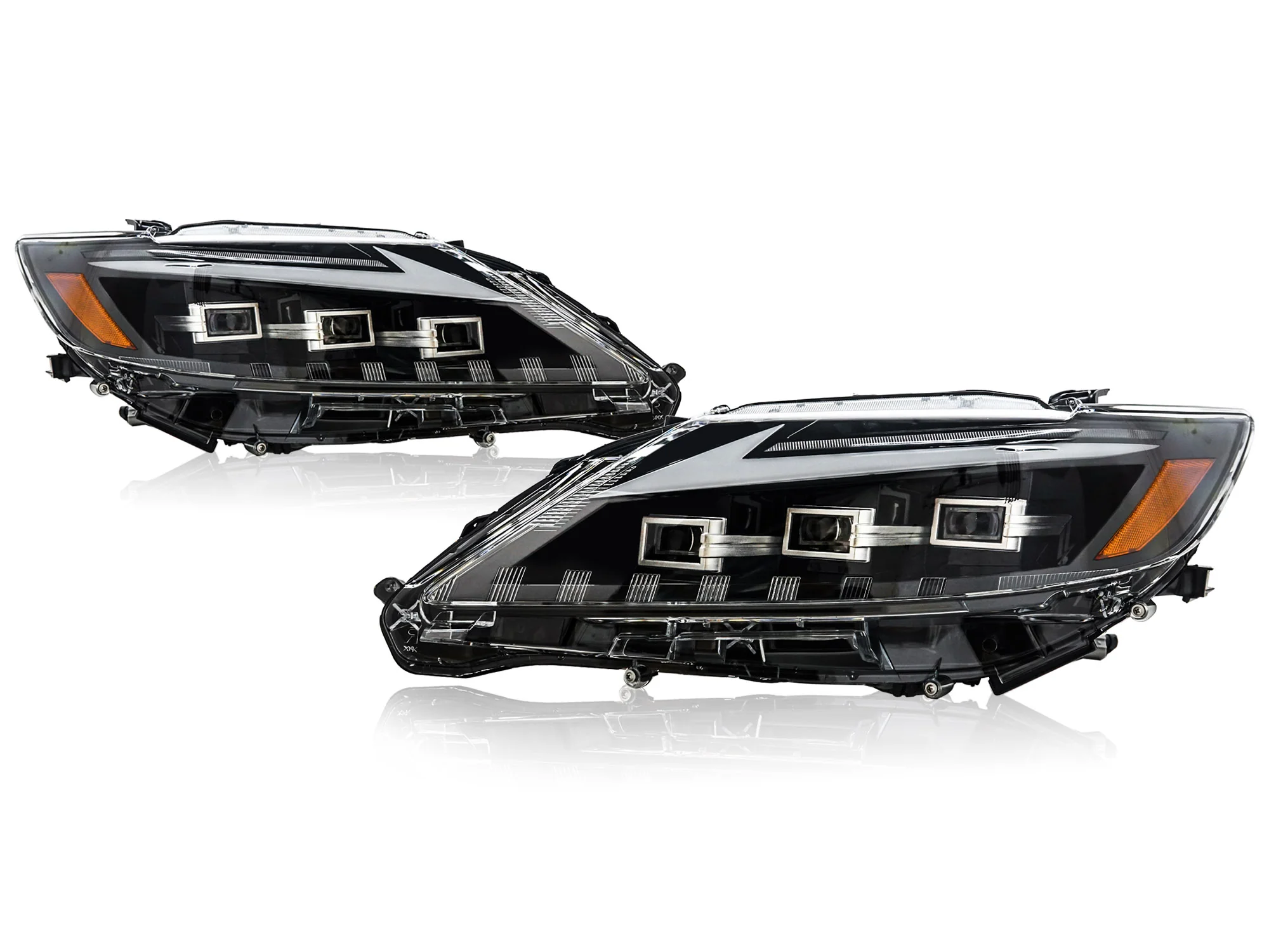 Pair LED Headlights for 2013-2015 Lexus ES300h ES350 w/ Sequential Turn Signal - Image 5